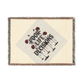 Woven Blanket — "People Like Discussions" Decorative Throw for Living Room & Gifts