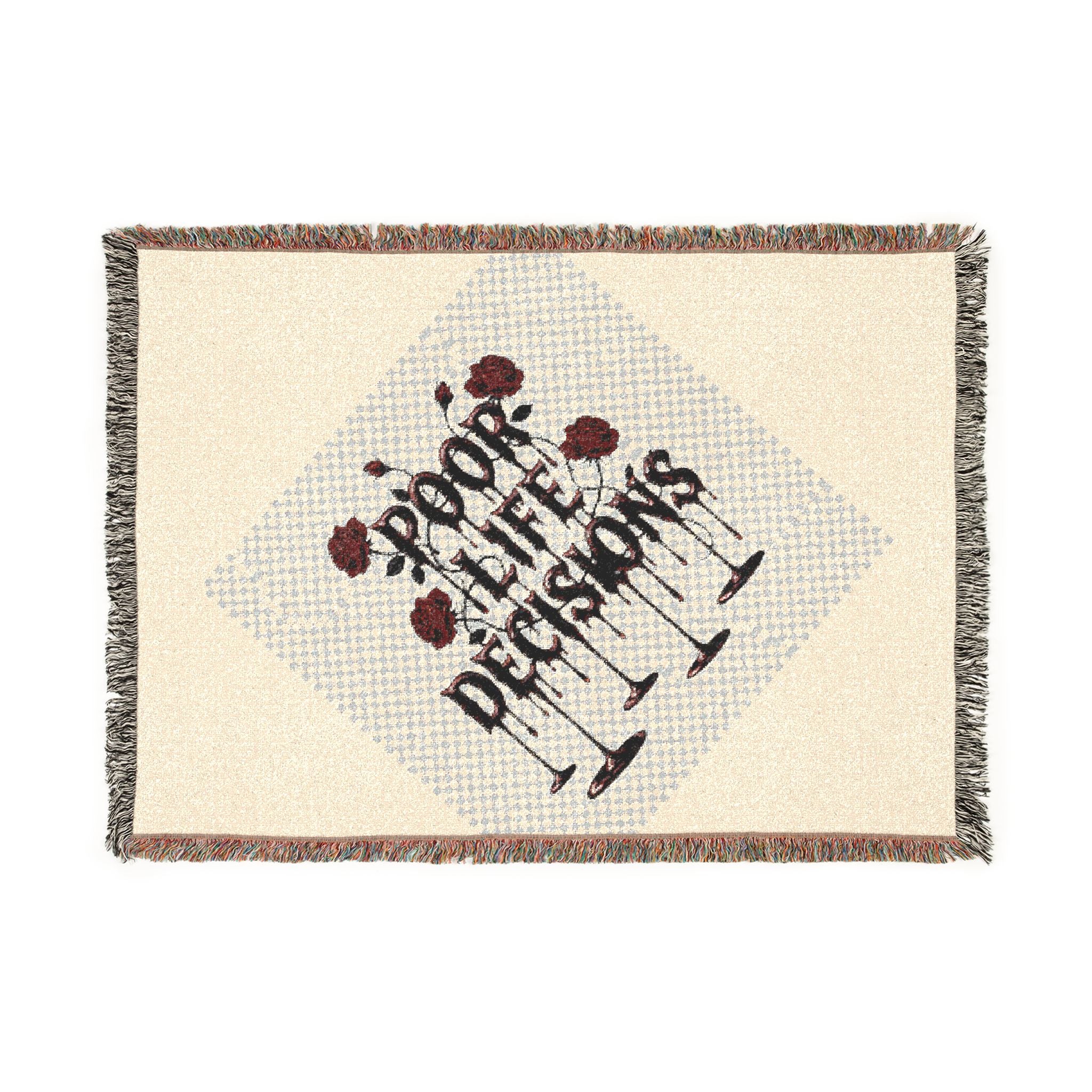 Woven Blanket — "People Like Discussions" Decorative Throw for Living Room & Gifts