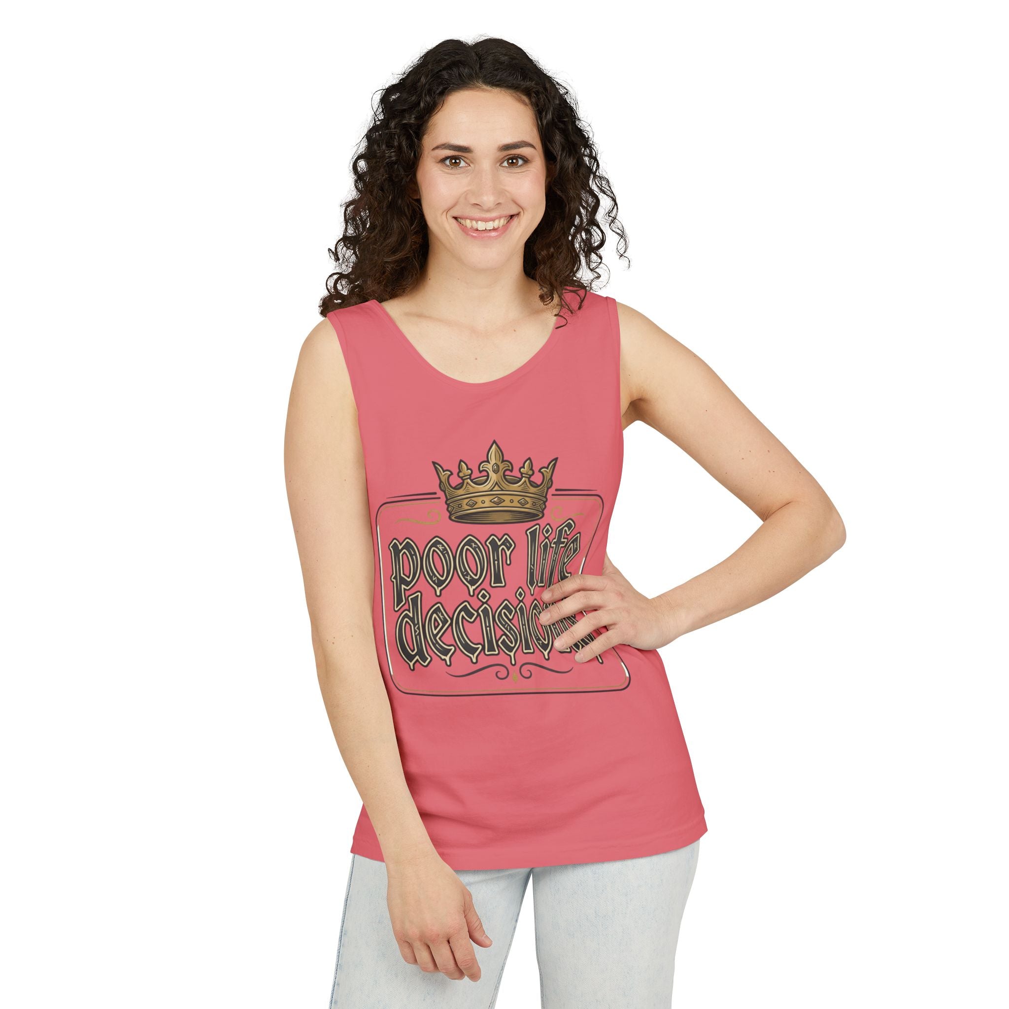 Poor Life Decisions Tank Top — Vintage Crown Graphic