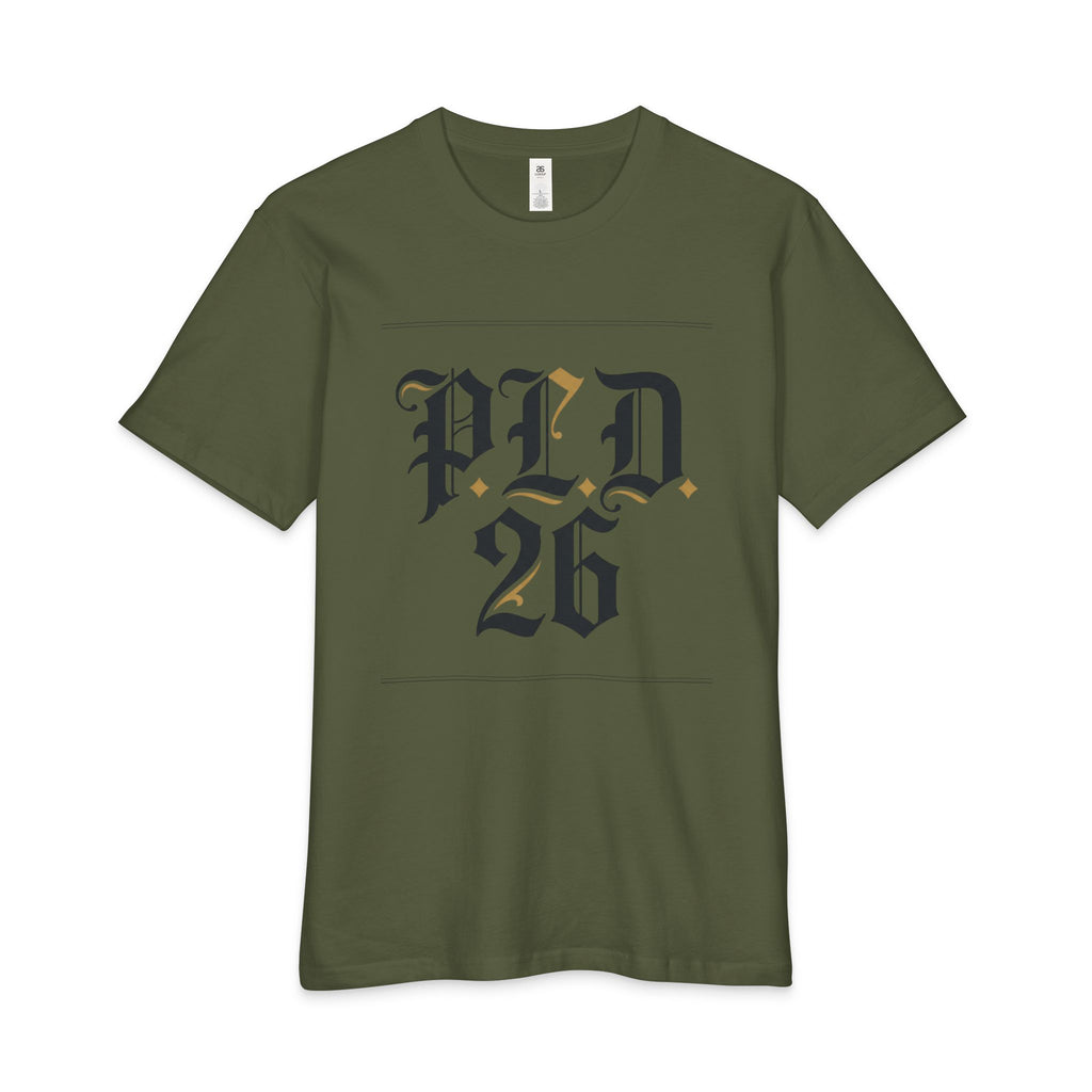 PLD 26 Gothic Graphic Tee — Vintage-Inspired Men's Streetwear