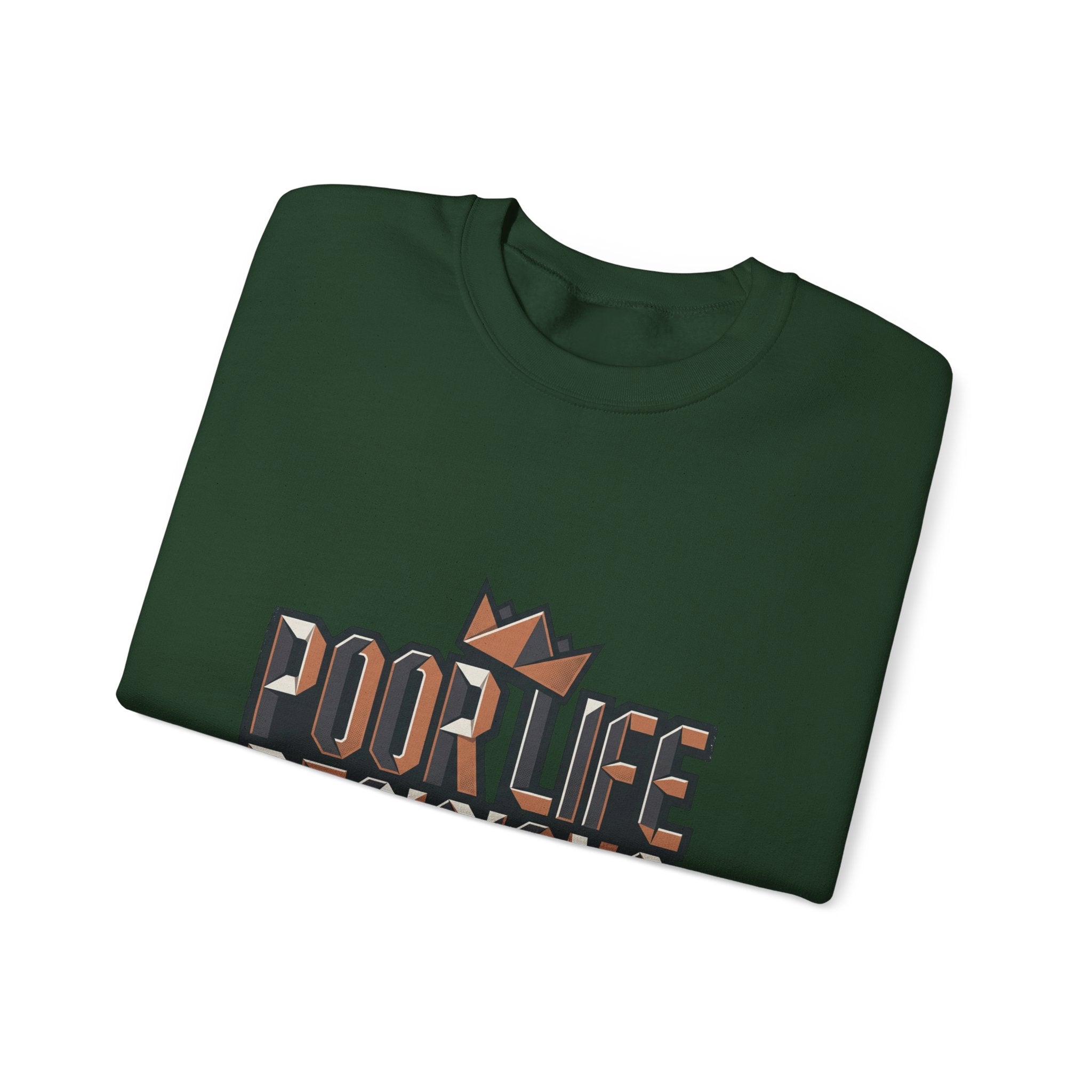 Crewneck Sweatshirt — 'Poor Life Decisions' Retro Crown Graphic