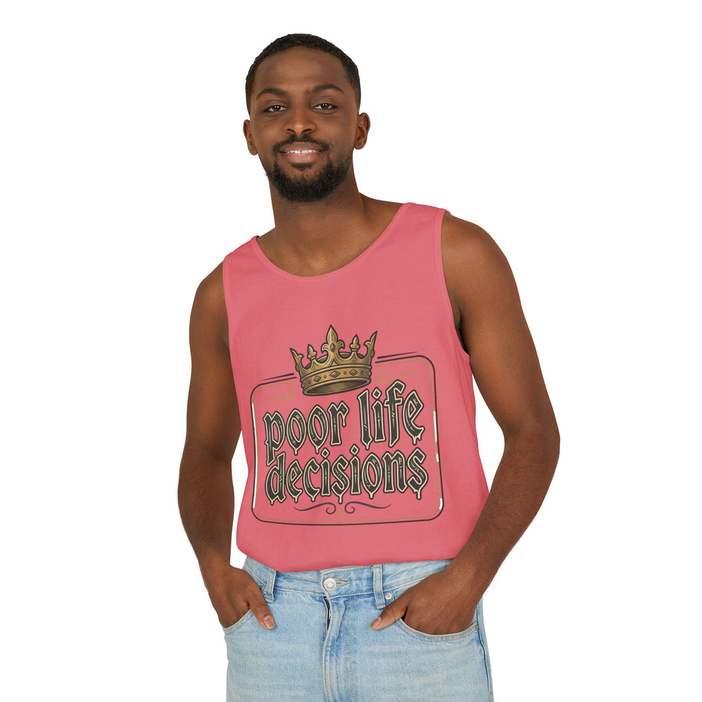 Poor Life Decisions Tank Top — Vintage Crown Graphic