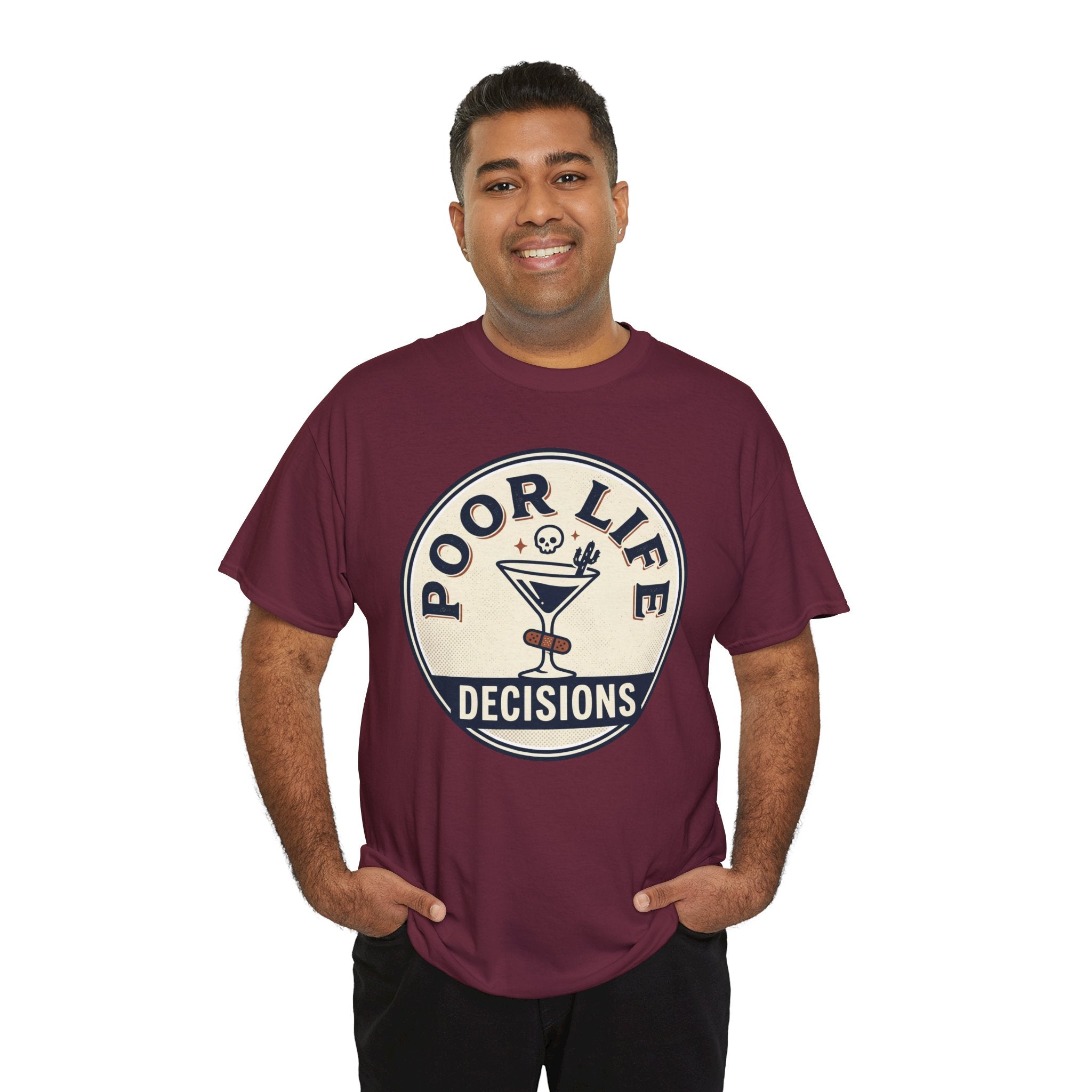 Poor Life Decisions T-Shirt — Funny Cocktail Graphic Tee for Party Lovers