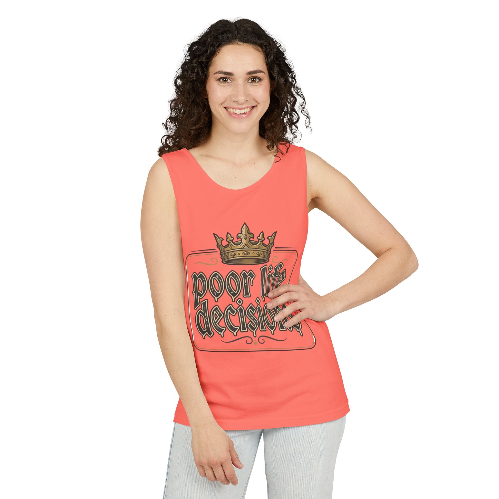 Tank Top — 'Poor Life Decisions' Vintage Crown Graphic