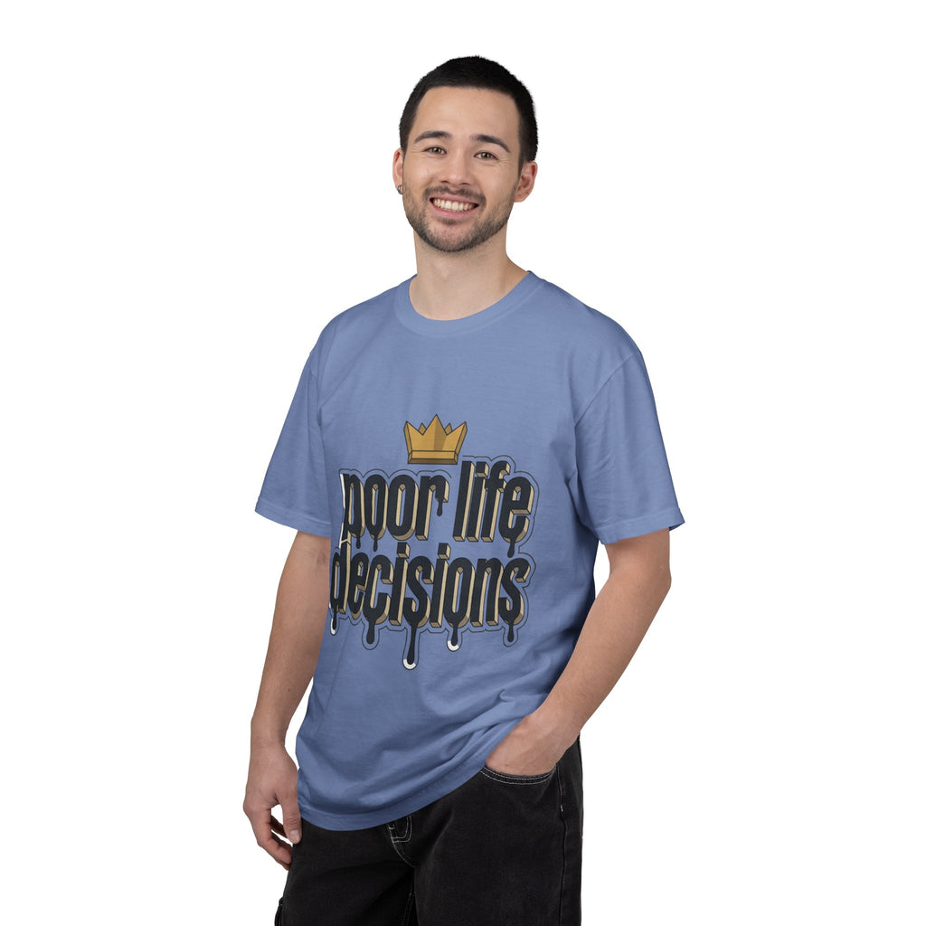 T-Shirt — "Poor Life Decisions" Crown Graphic Tee