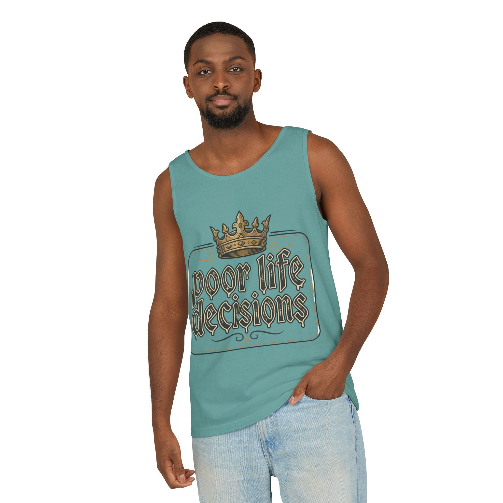 Tank Top — 'Poor Life Decisions' Vintage Crown Graphic