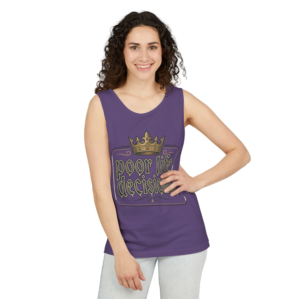 Poor Life Decisions Tank Top — Vintage Crown Graphic