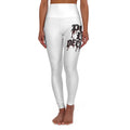 High-Waisted Yoga Leggings — "Pour Out My Decisions" Drip Text Athletic Leggings