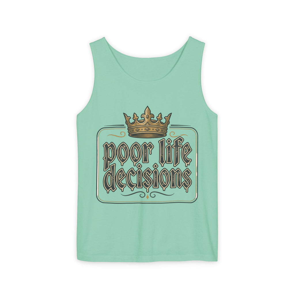 Tank Top — 'Poor Life Decisions' Vintage Crown Graphic