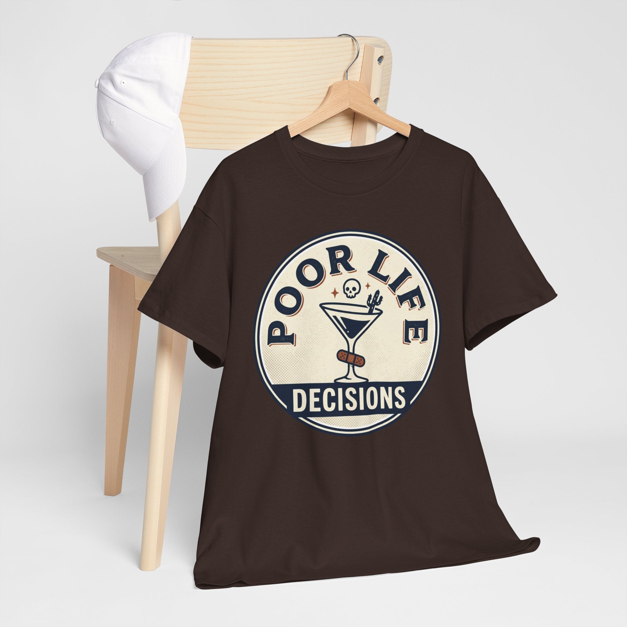 Poor Life Decisions T-Shirt — Funny Cocktail Graphic Tee for Party Lovers