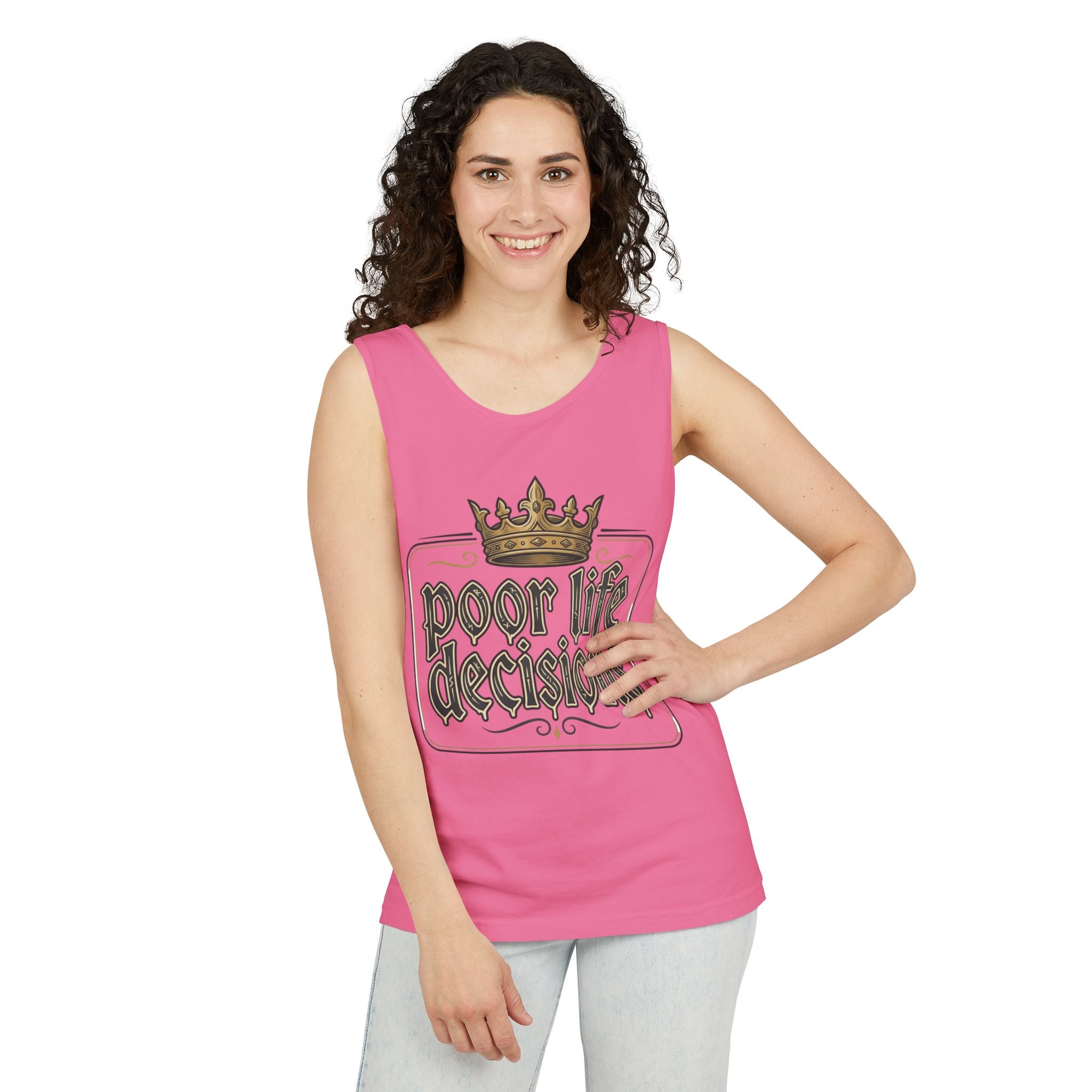 Poor Life Decisions Tank Top — Vintage Crown Graphic