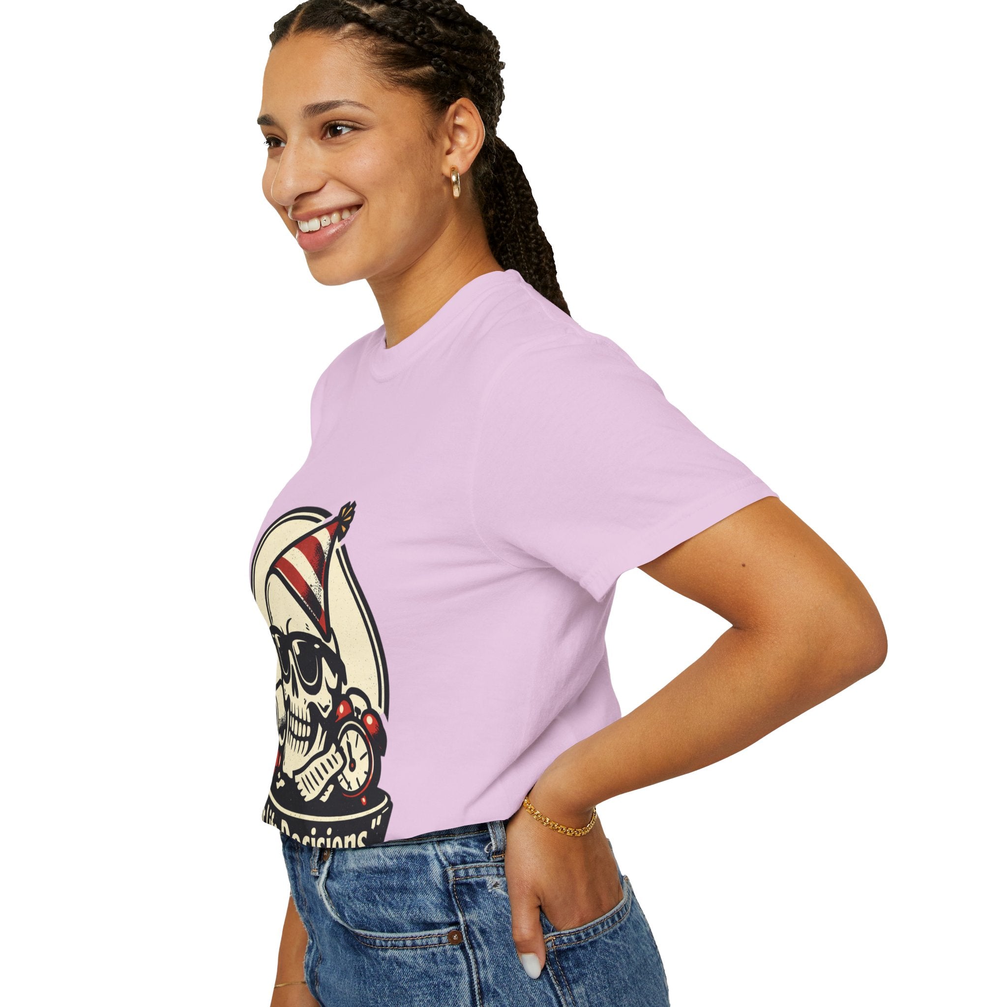 Poor Life Decisions Skull T-Shirt — Funny Party Skull Graphic Tee