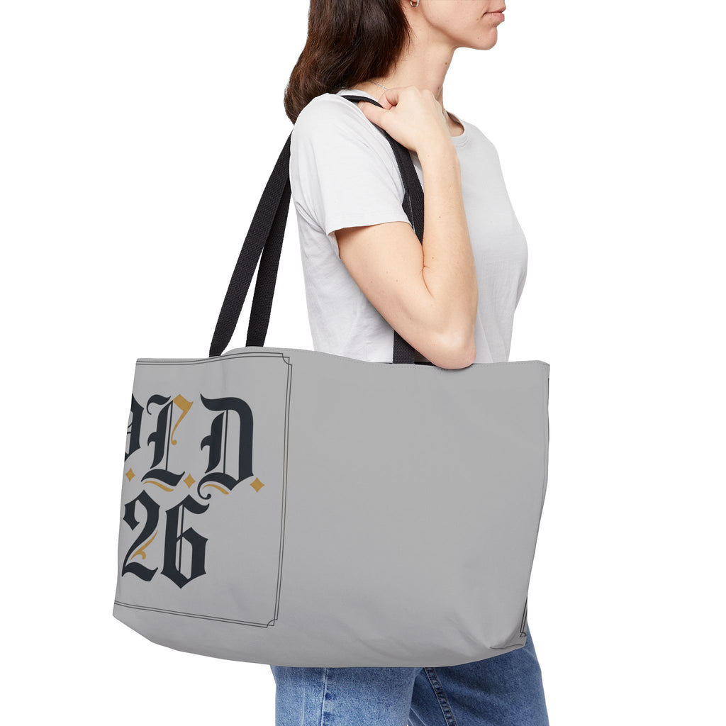 Weekender Tote Bag – Gothic Monogram 'PLD 26'/’97 CTE' Vintage Lettering Travel Tote