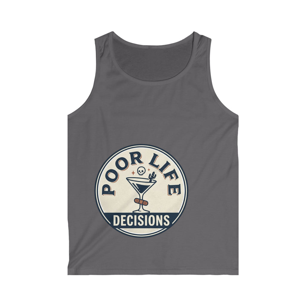 Tank Top — "Poor Life Decisions" Vintage Cocktail Graphic