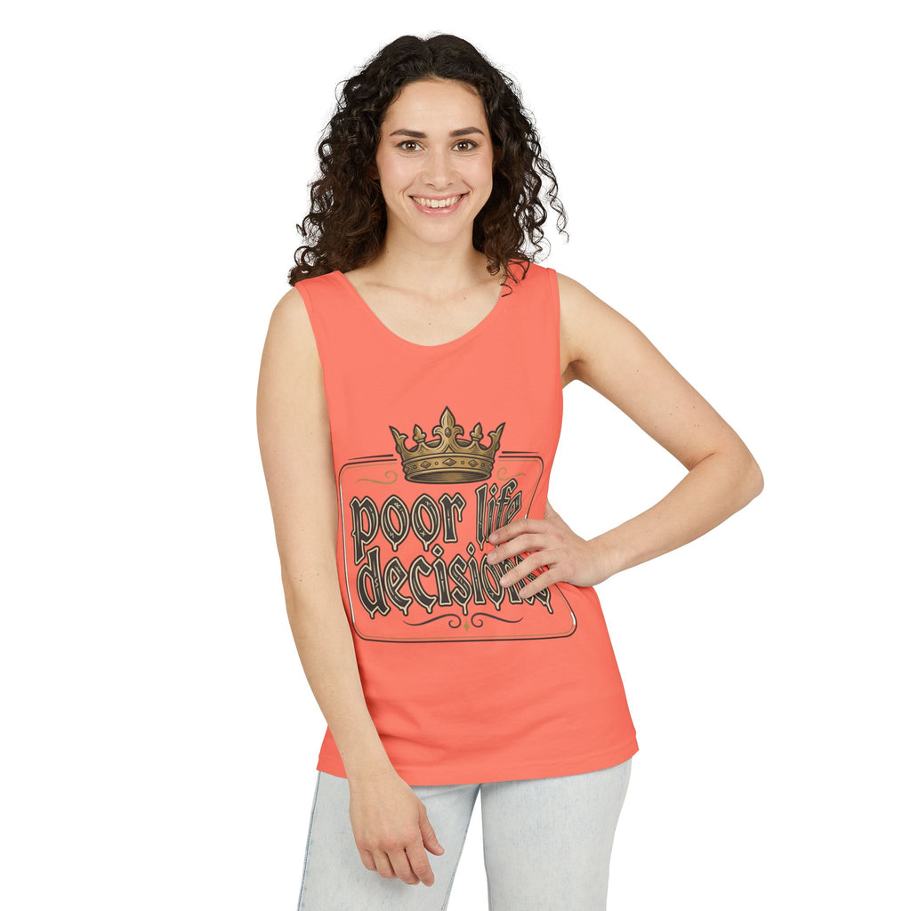 Tank Top — 'Poor Life Decisions' Vintage Crown Graphic