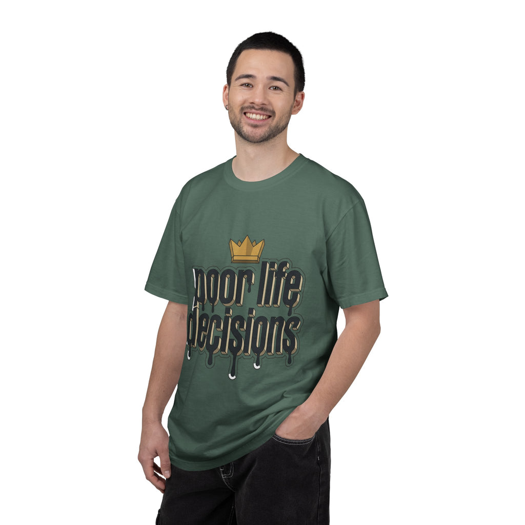 T-Shirt — "Poor Life Decisions" Crown Graphic Tee