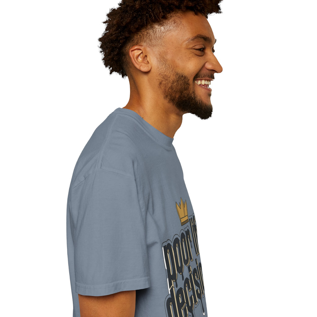T-Shirt — "Poor Life Decisions" Crown Graphic Tee