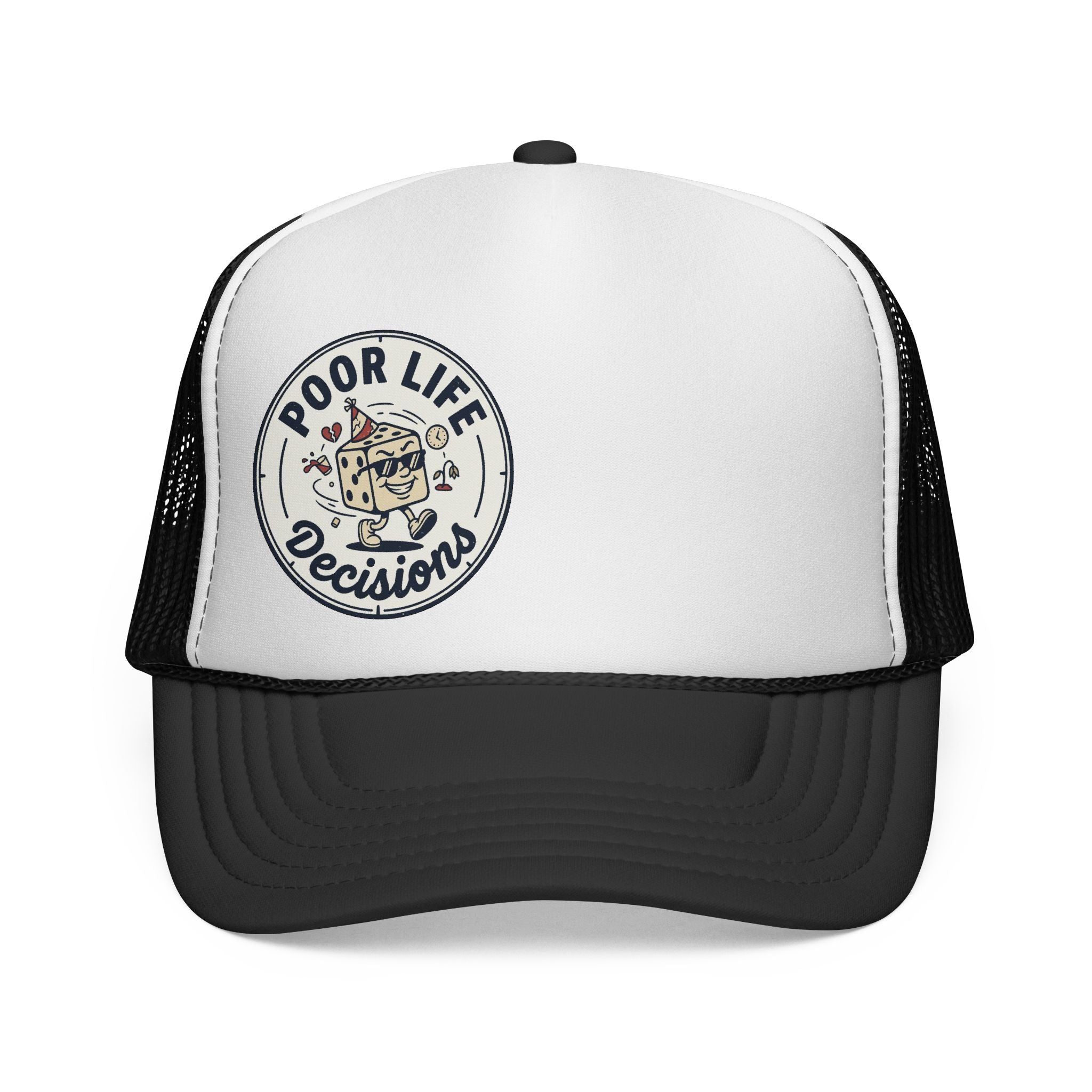 Trucker Cap — "Poor Life Decisions" Retro Patch Hat