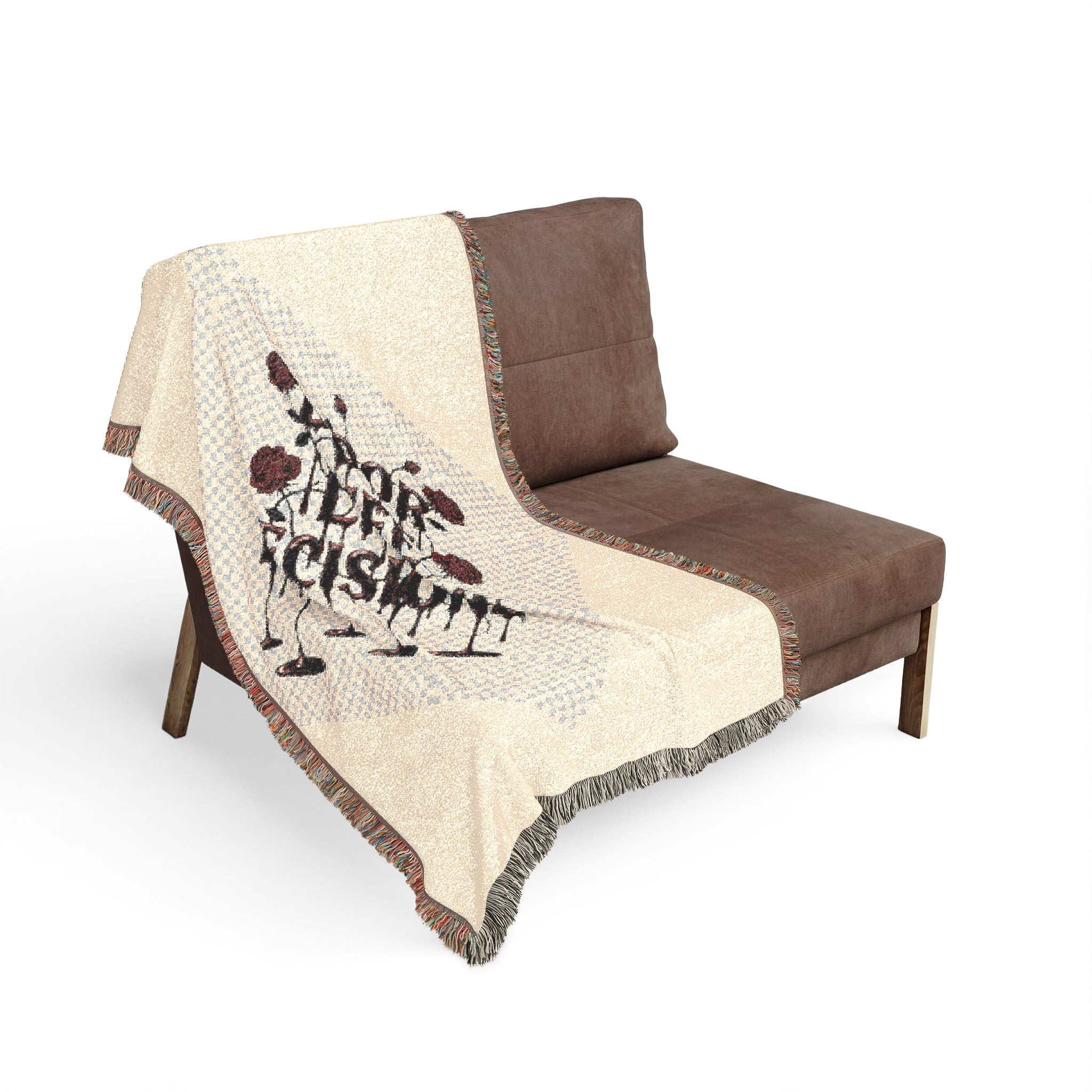 Woven Blanket — "People Like Discussions" Decorative Throw for Living Room & Gifts