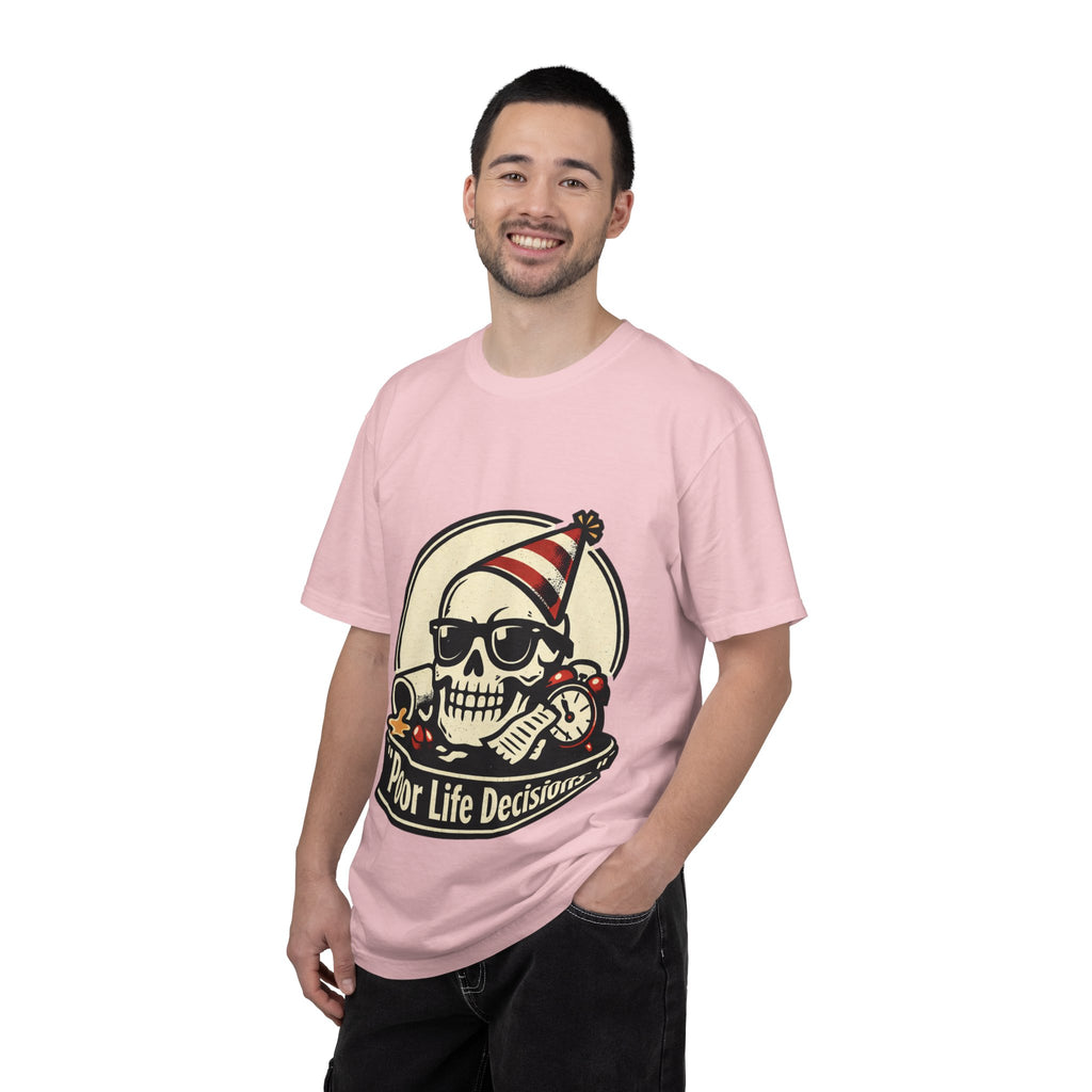 Poor Life Decisions Skull T-Shirt — Funny Party Skull Graphic Tee