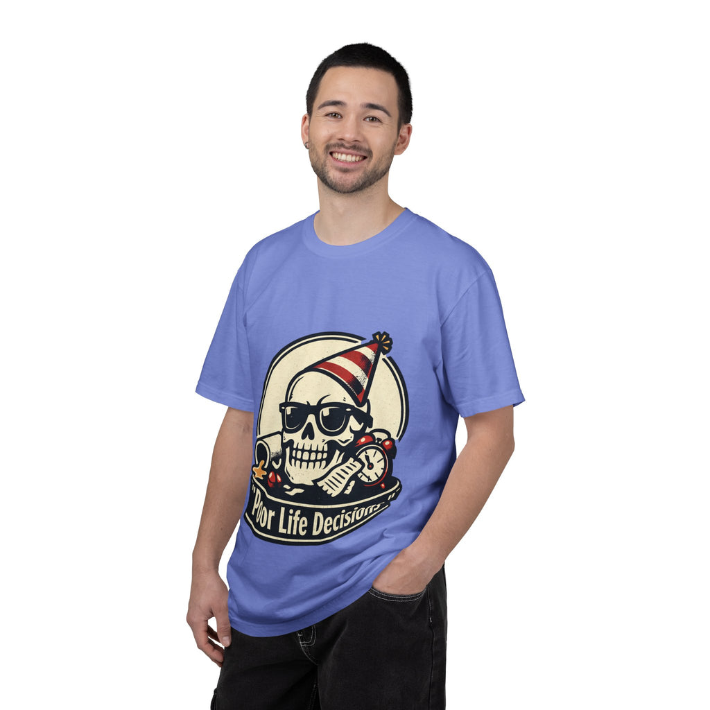 Poor Life Decisions Skull T-Shirt — Funny Party Skull Graphic Tee