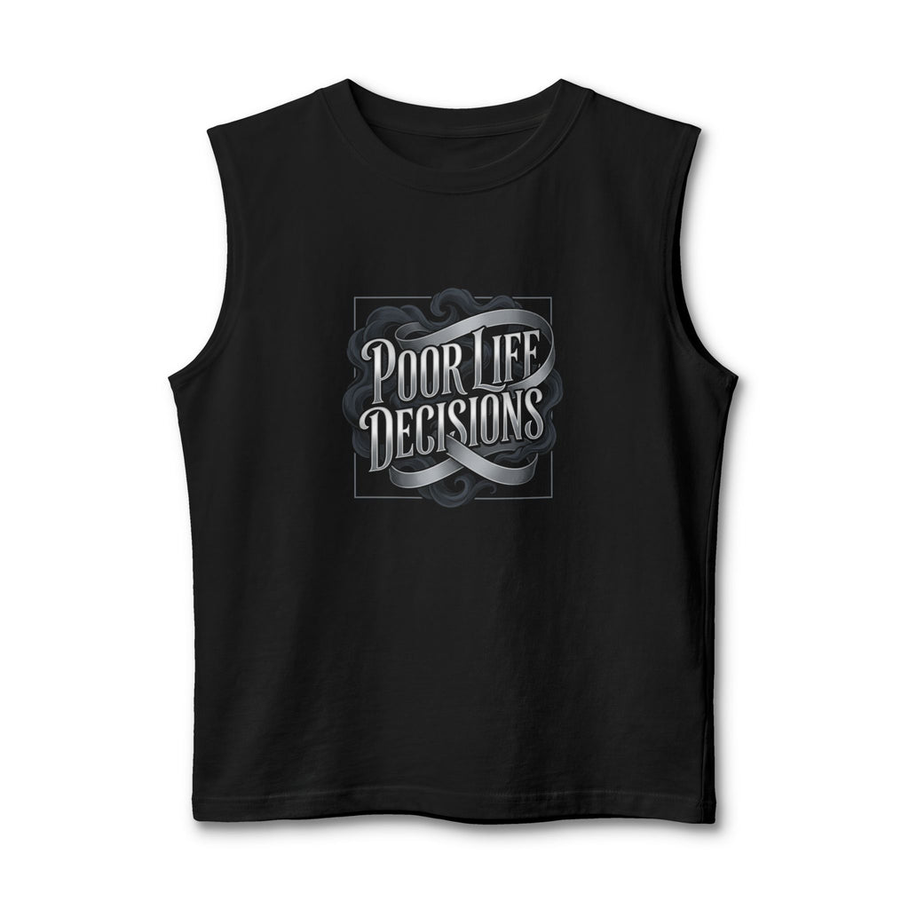 Muscle Tank — 'Pour The Illusions' Retro Script Graphic Tank Top