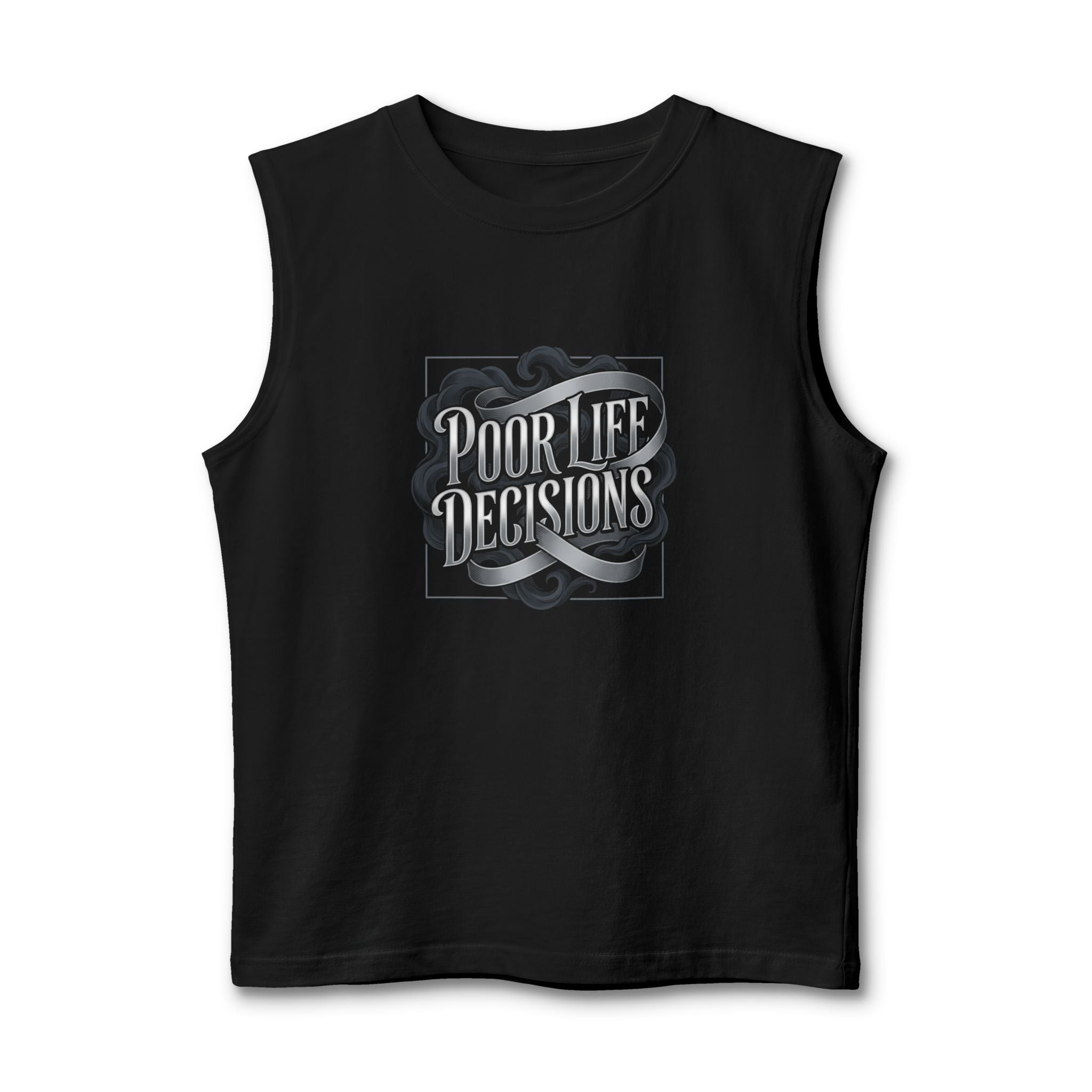 Muscle Tank — 'Pour The Illusions' Retro Script Graphic Tank Top
