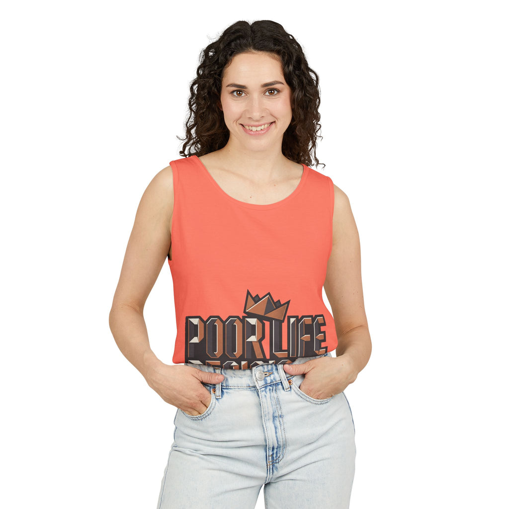 'Poor Life Decisions' Graphic Tank Top — Funny Typography Crown Summer Tee