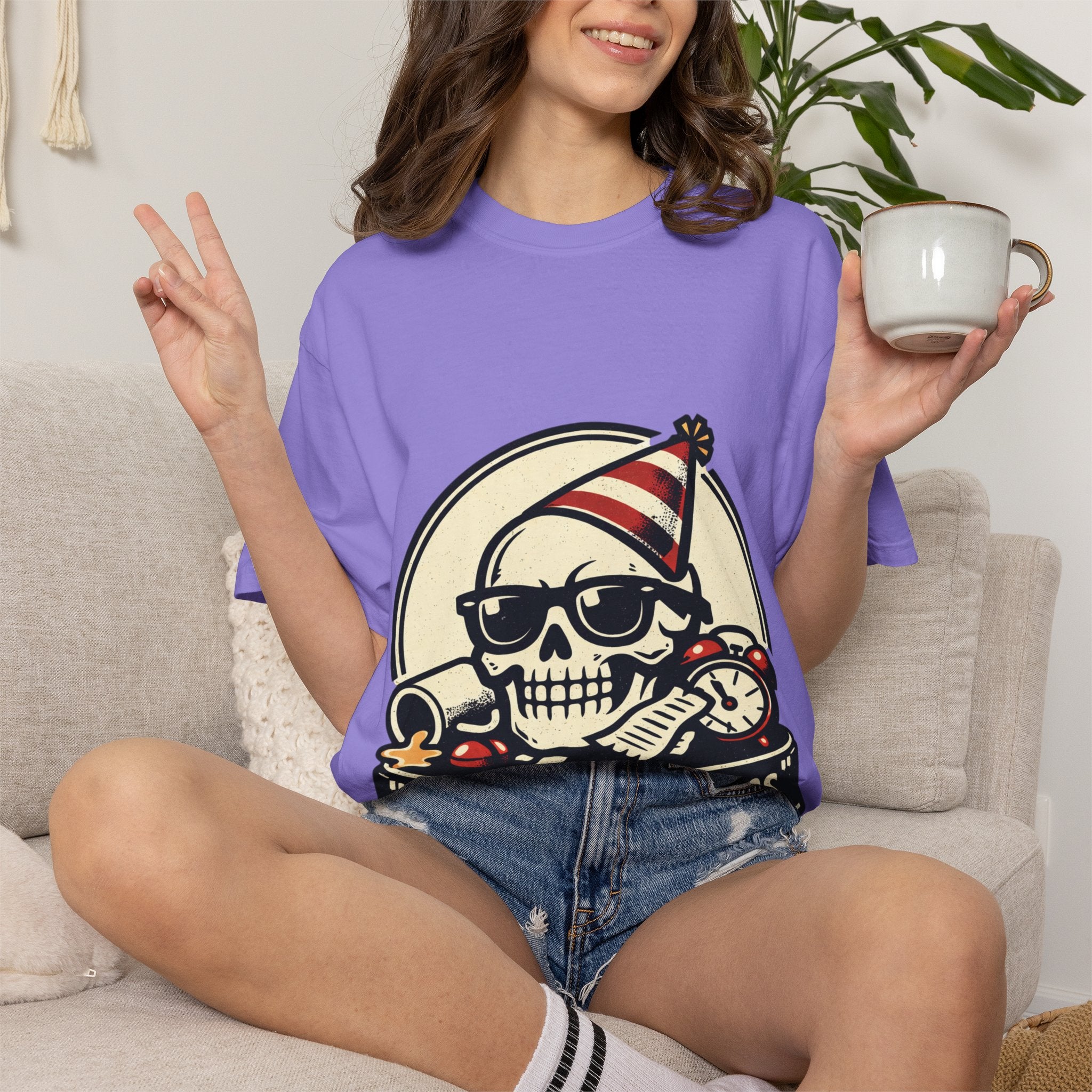 Poor Life Decisions Skull T-Shirt — Funny Party Skull Graphic Tee