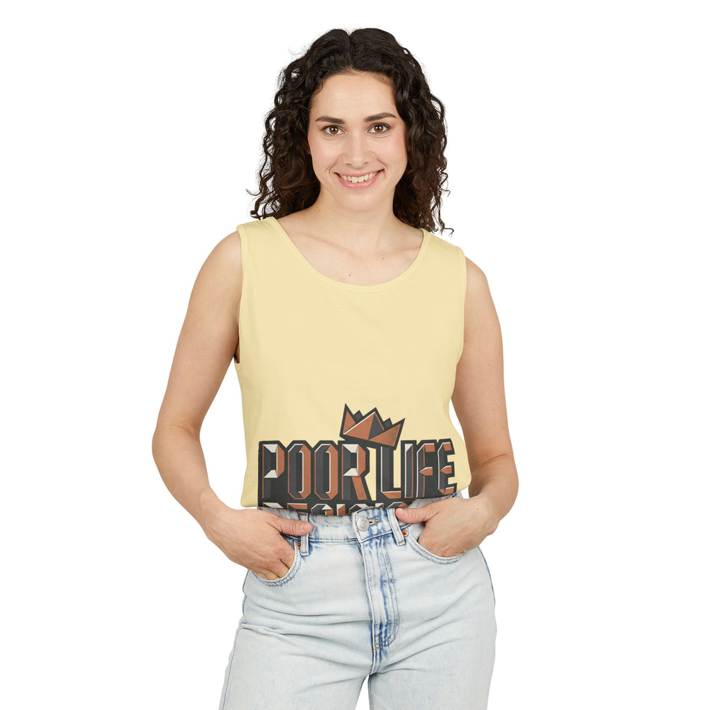 'Poor Life Decisions' Graphic Tank Top — Funny Typography Crown Summer Tee