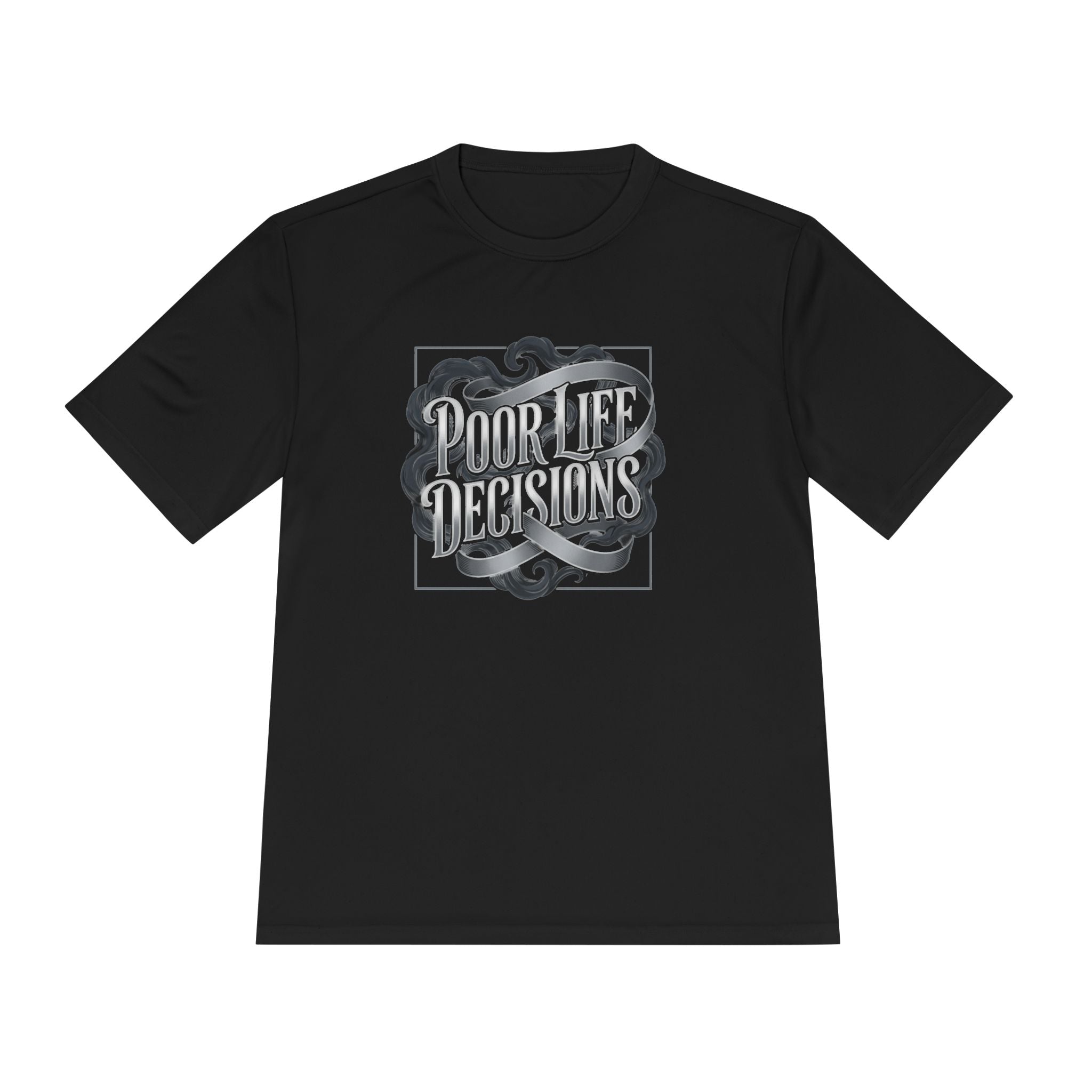 Pouring Decisions Graphic Tee — Retro Script Smoke Design