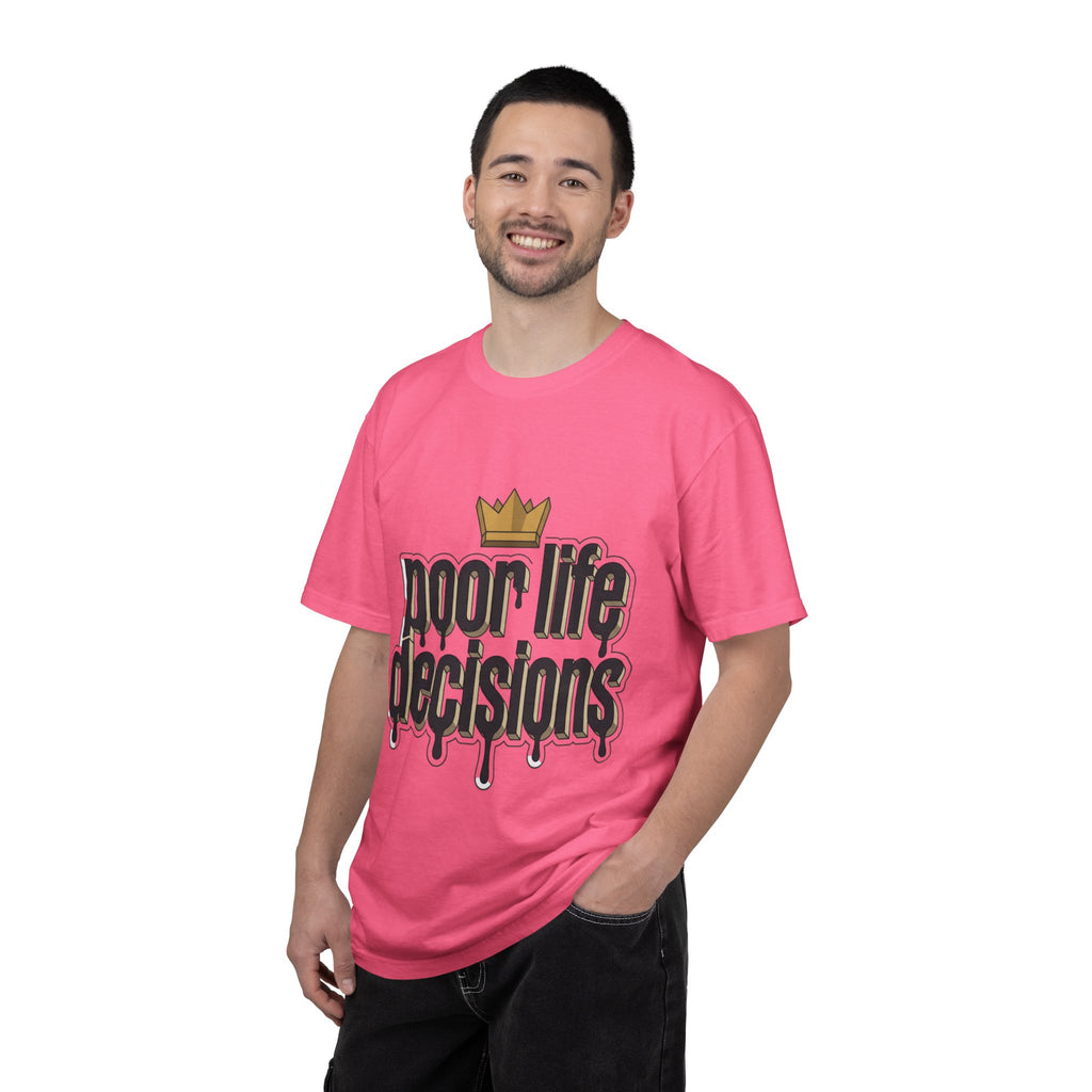 T-Shirt — "Poor Life Decisions" Crown Graphic Tee