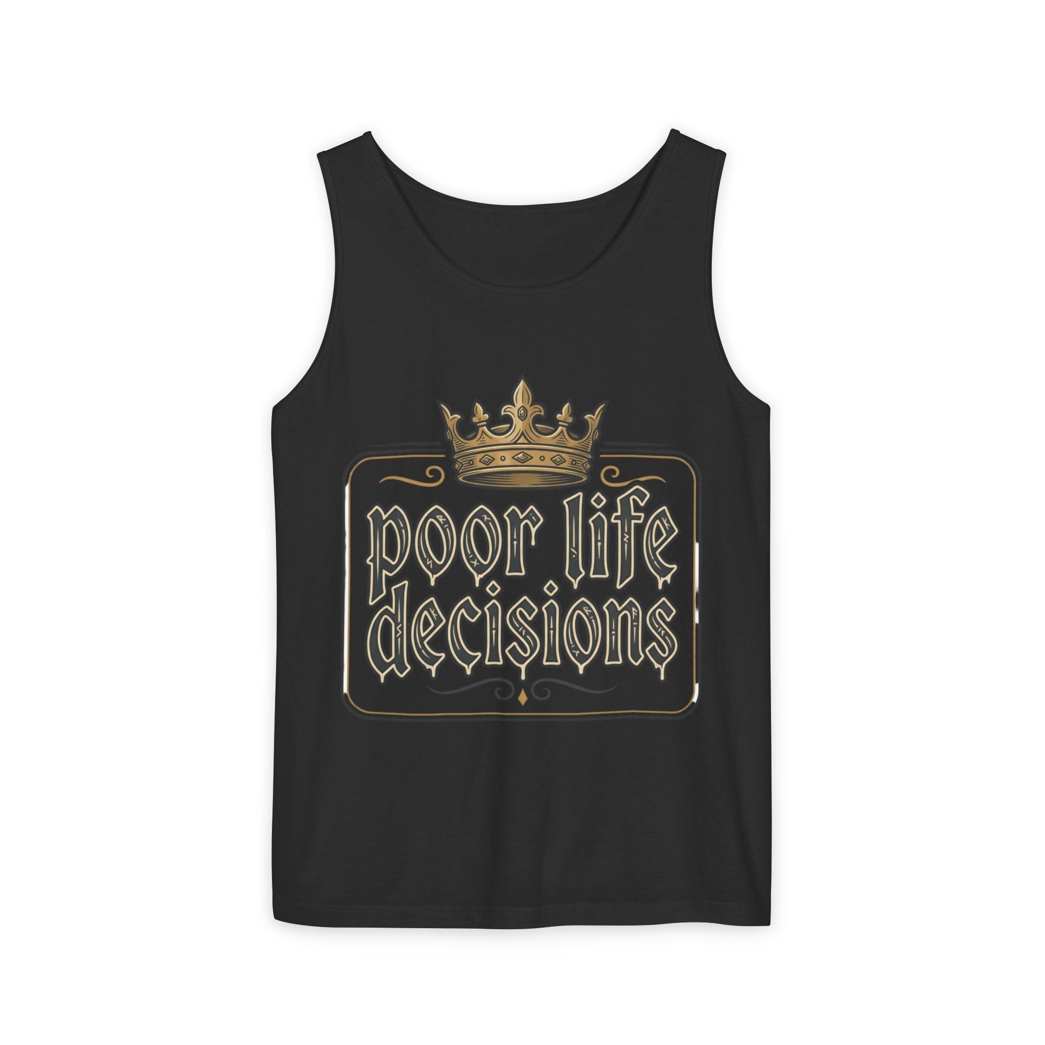 Tank Top — 'Poor Life Decisions' Vintage Crown Graphic
