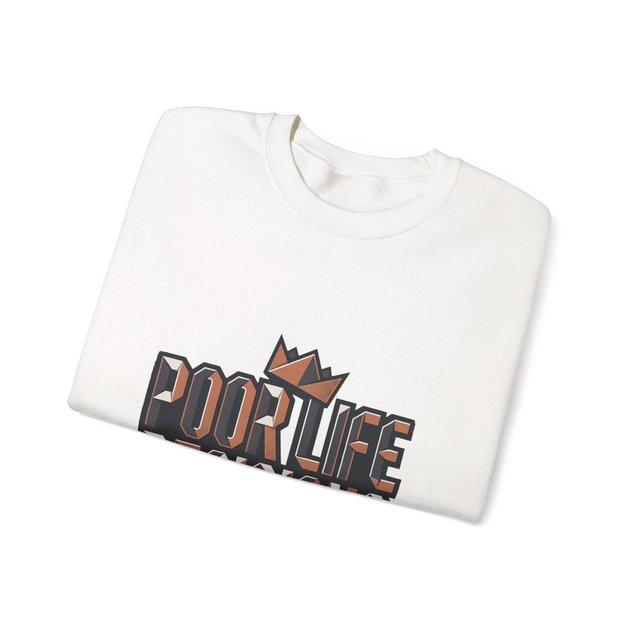 Crewneck Sweatshirt — 'Poor Life Decisions' Retro Crown Graphic