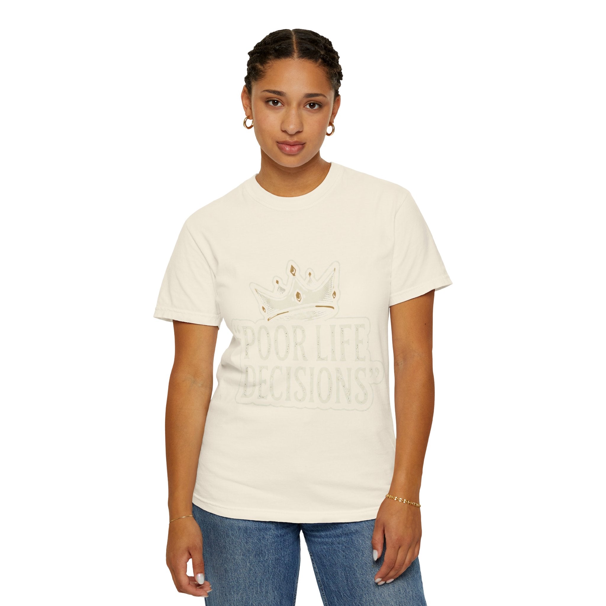 Poor Life Decisions T-Shirt — Funny Vintage Crown Graphic Tee