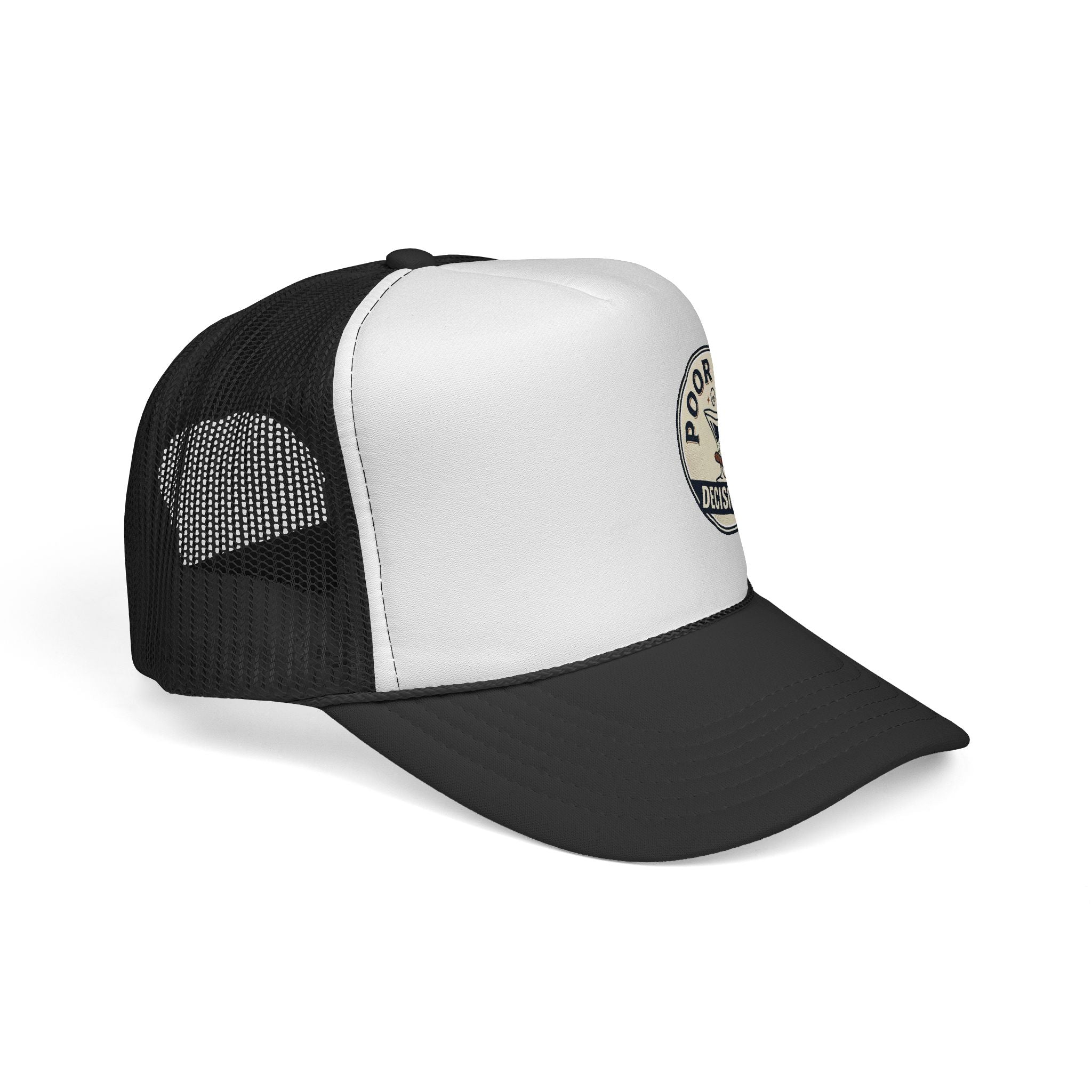 Trucker Cap — “Poor Life Decisions” Vintage Cocktail Patch Hat