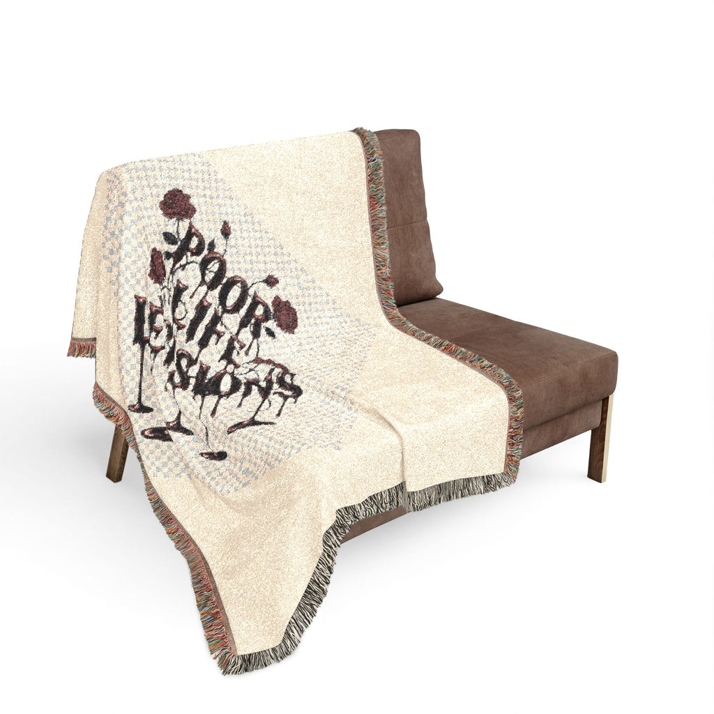 Woven Blanket — "People Like Discussions" Decorative Throw for Living Room & Gifts