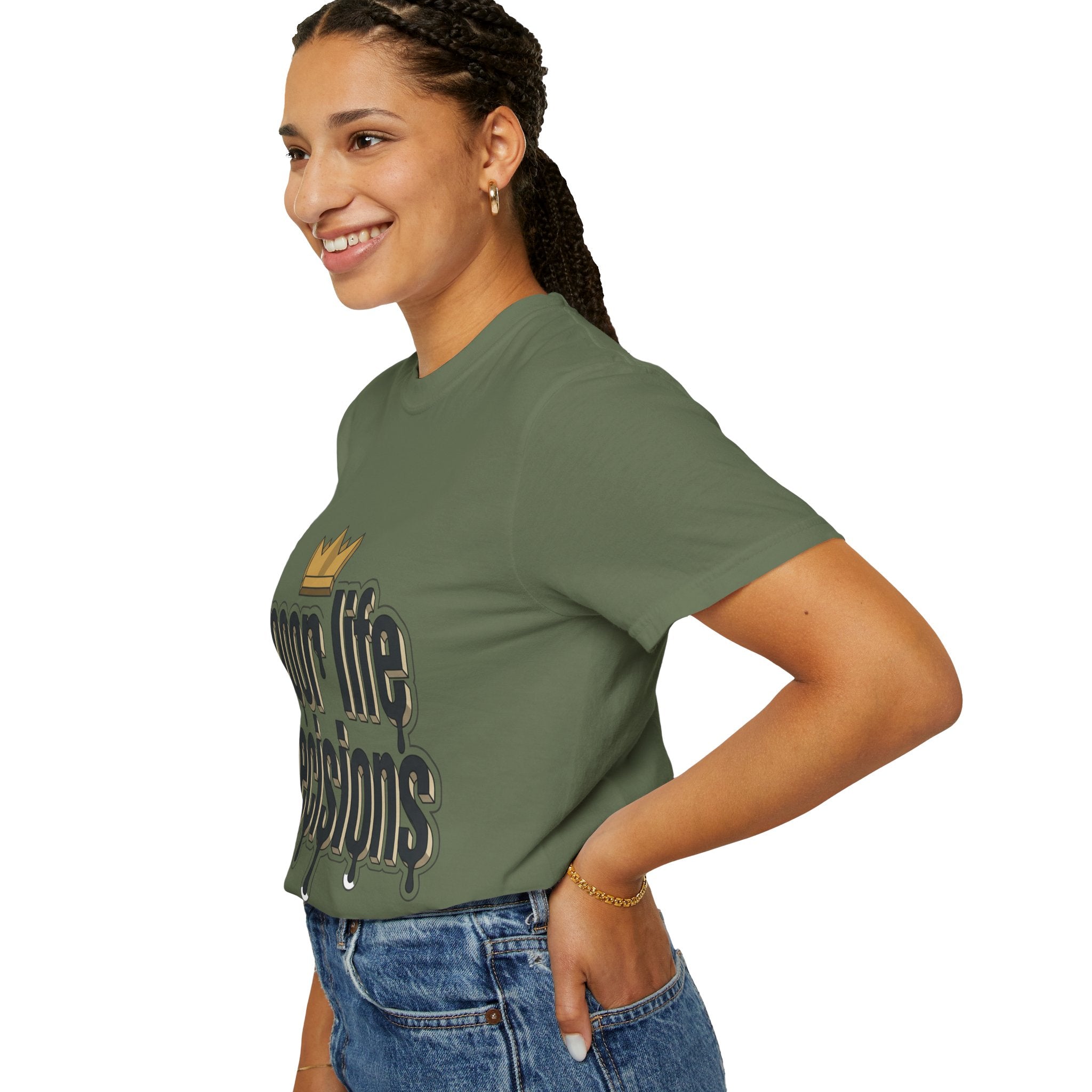 Poor Life Decisions Graphic T-Shirt — Drip Crown Streetwear Tee