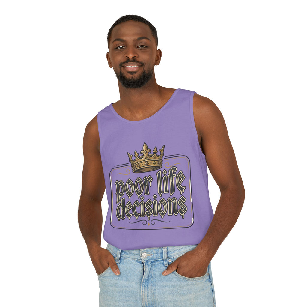 Poor Life Decisions Tank Top — Vintage Crown Graphic
