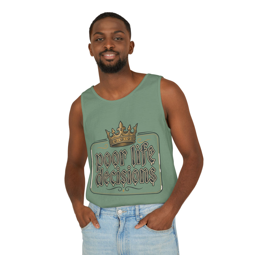 Tank Top — 'Poor Life Decisions' Vintage Crown Graphic
