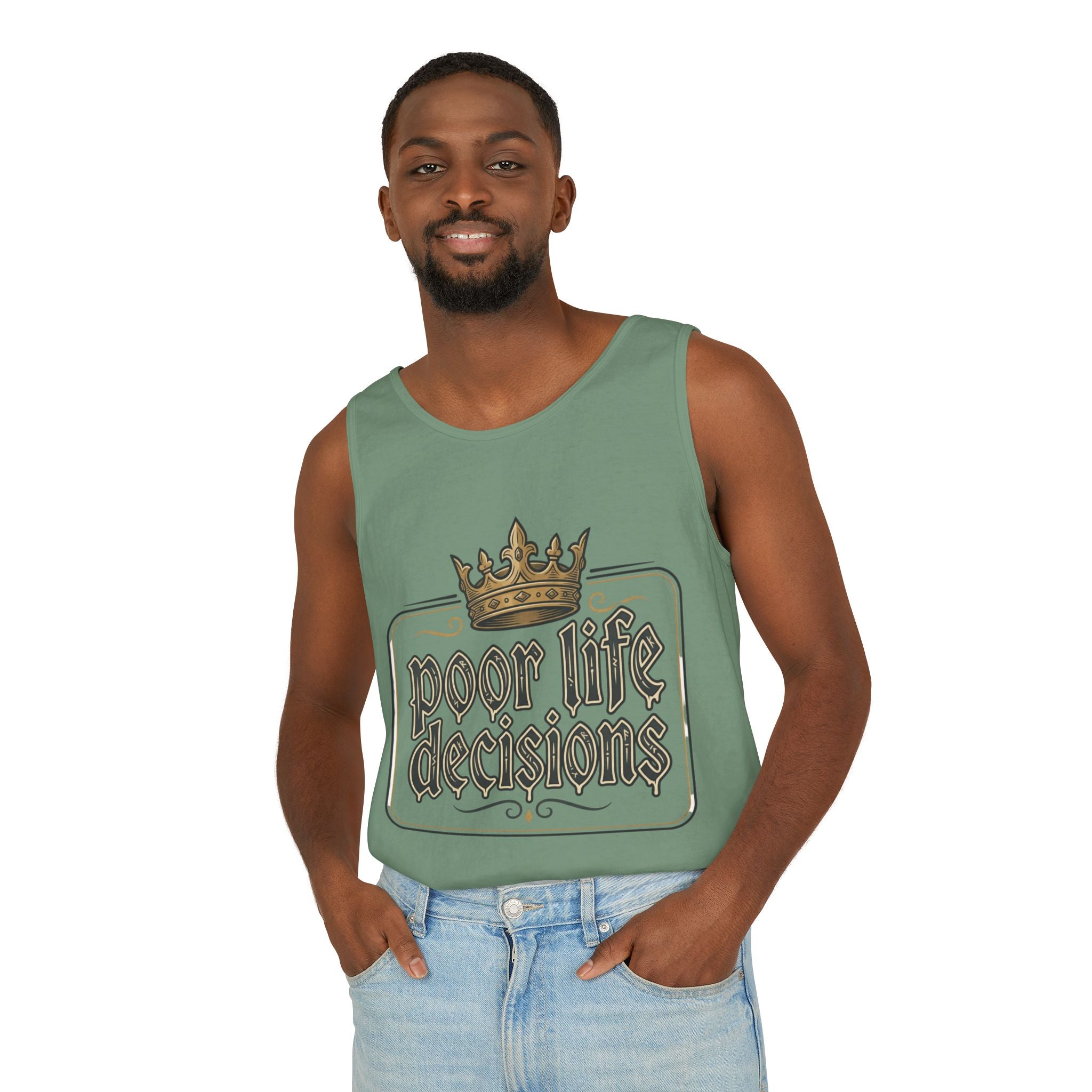 Tank Top — 'Poor Life Decisions' Vintage Crown Graphic