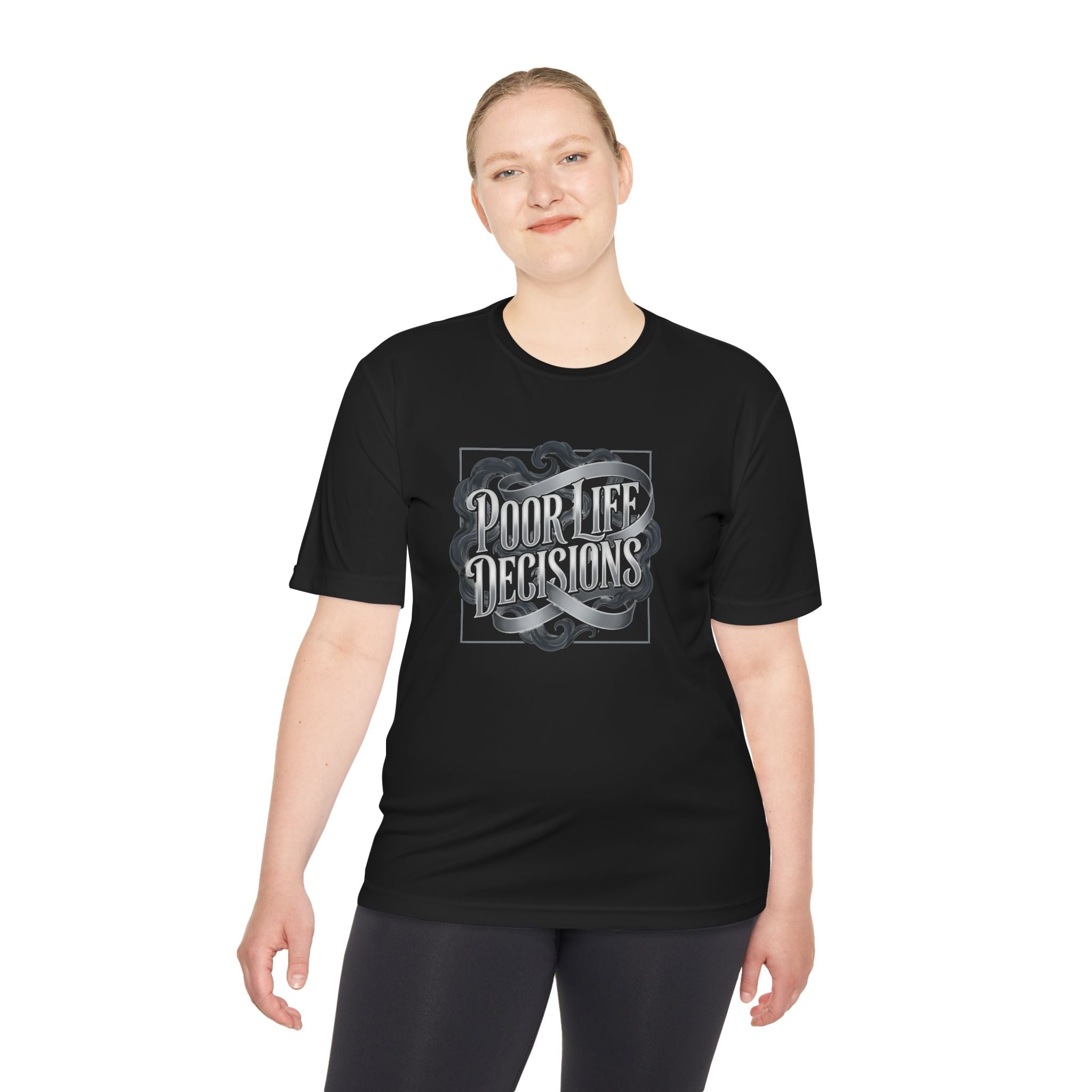 Pouring Decisions Graphic Tee — Retro Script Smoke Design