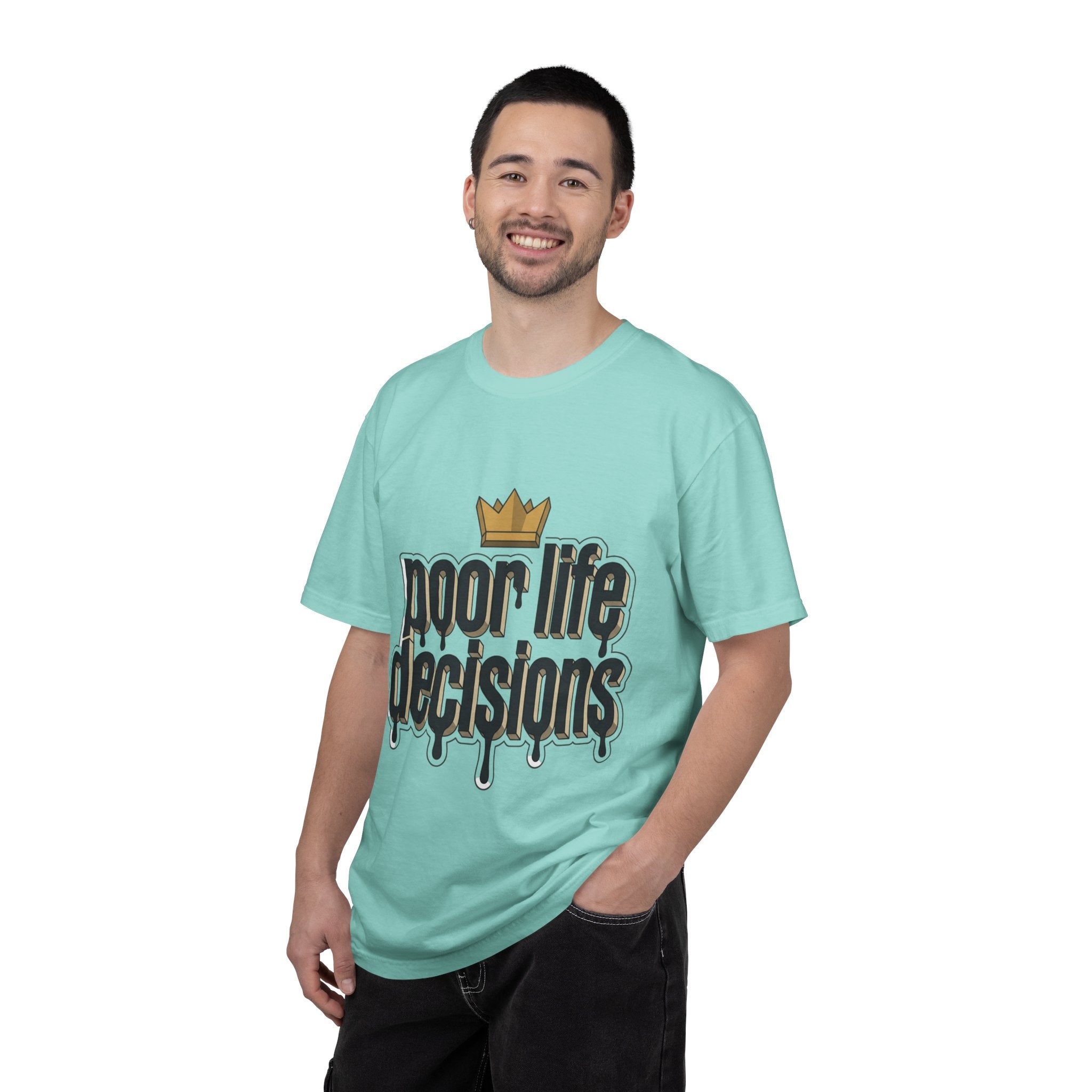 T-Shirt — "Poor Life Decisions" Crown Graphic Tee