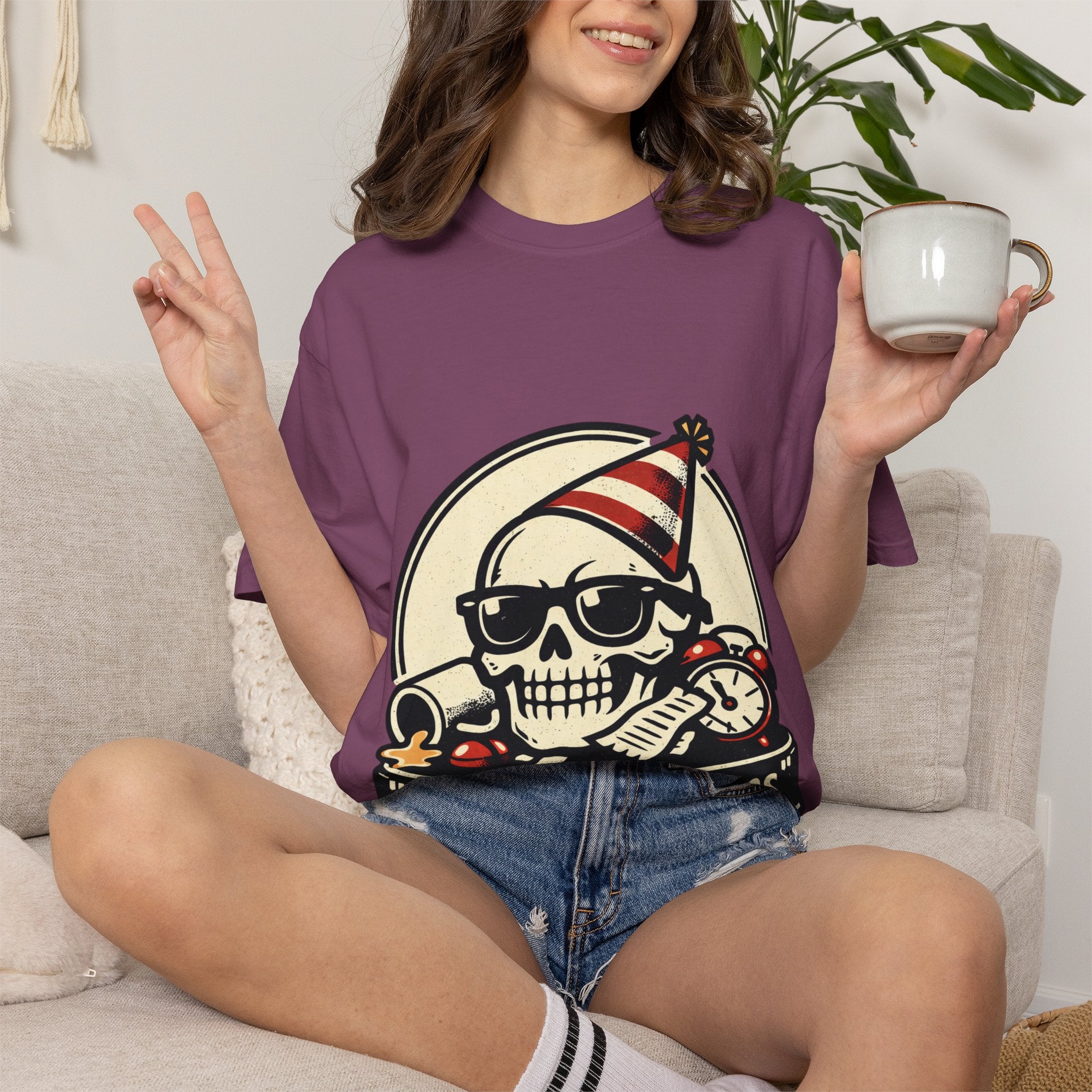 Poor Life Decisions Skull T-Shirt — Funny Party Skull Graphic Tee