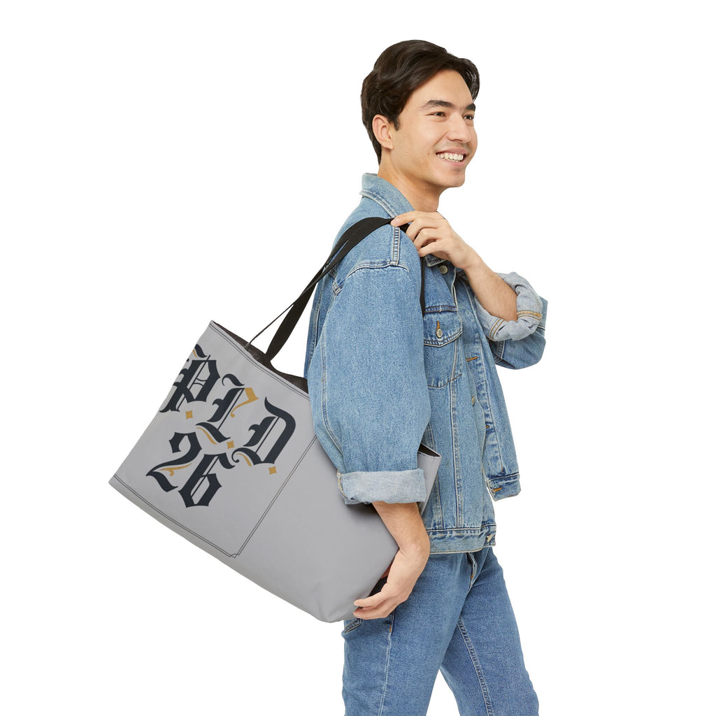 Weekender Tote Bag – Gothic Monogram 'PLD 26'/’97 CTE' Vintage Lettering Travel Tote