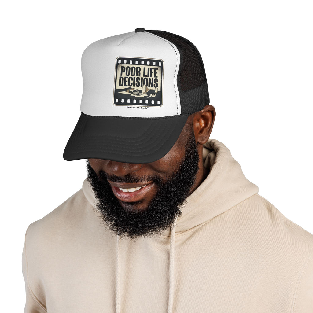 Trucker Cap — "Poor Life Decisions" Vintage Patch Hat