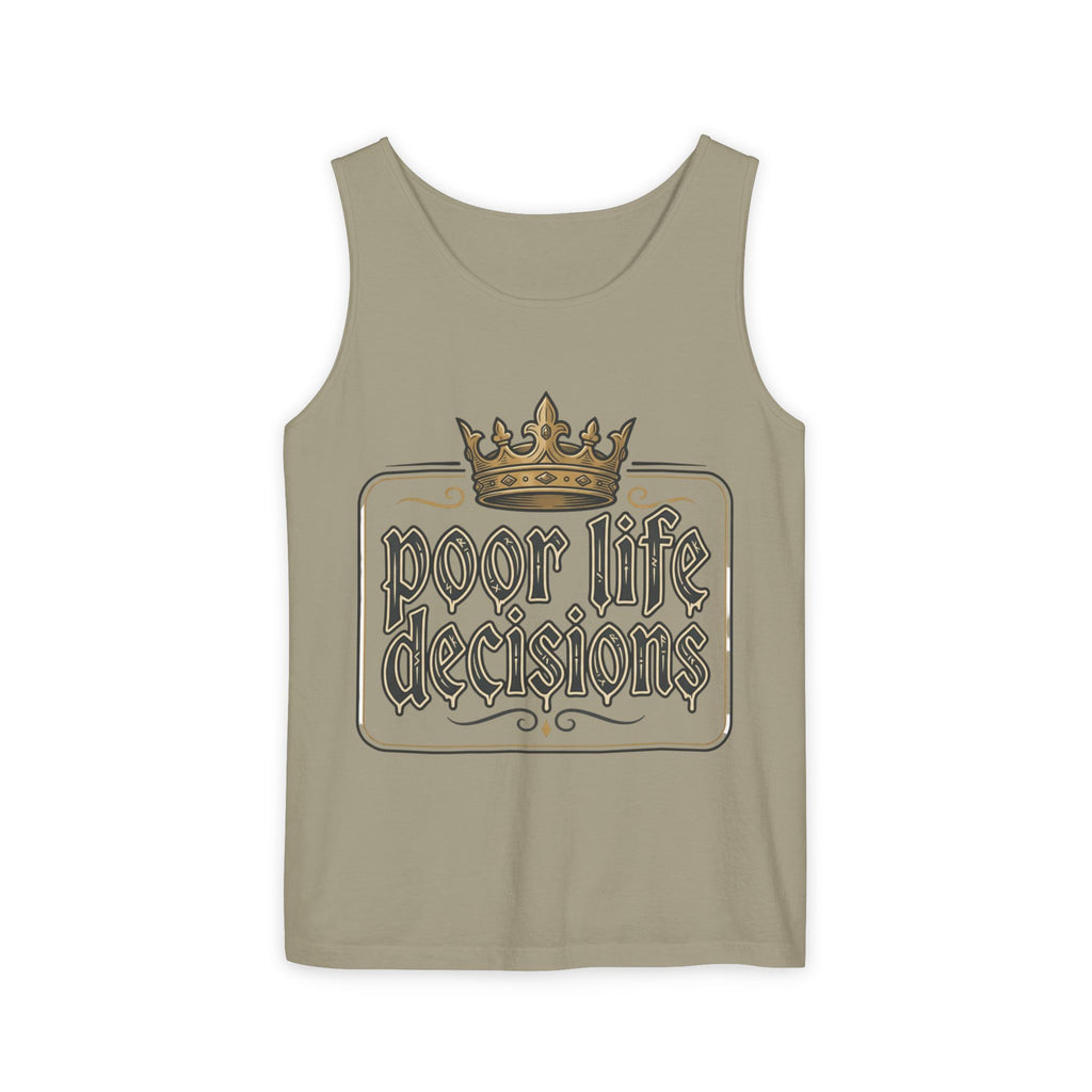 Tank Top — 'Poor Life Decisions' Vintage Crown Graphic