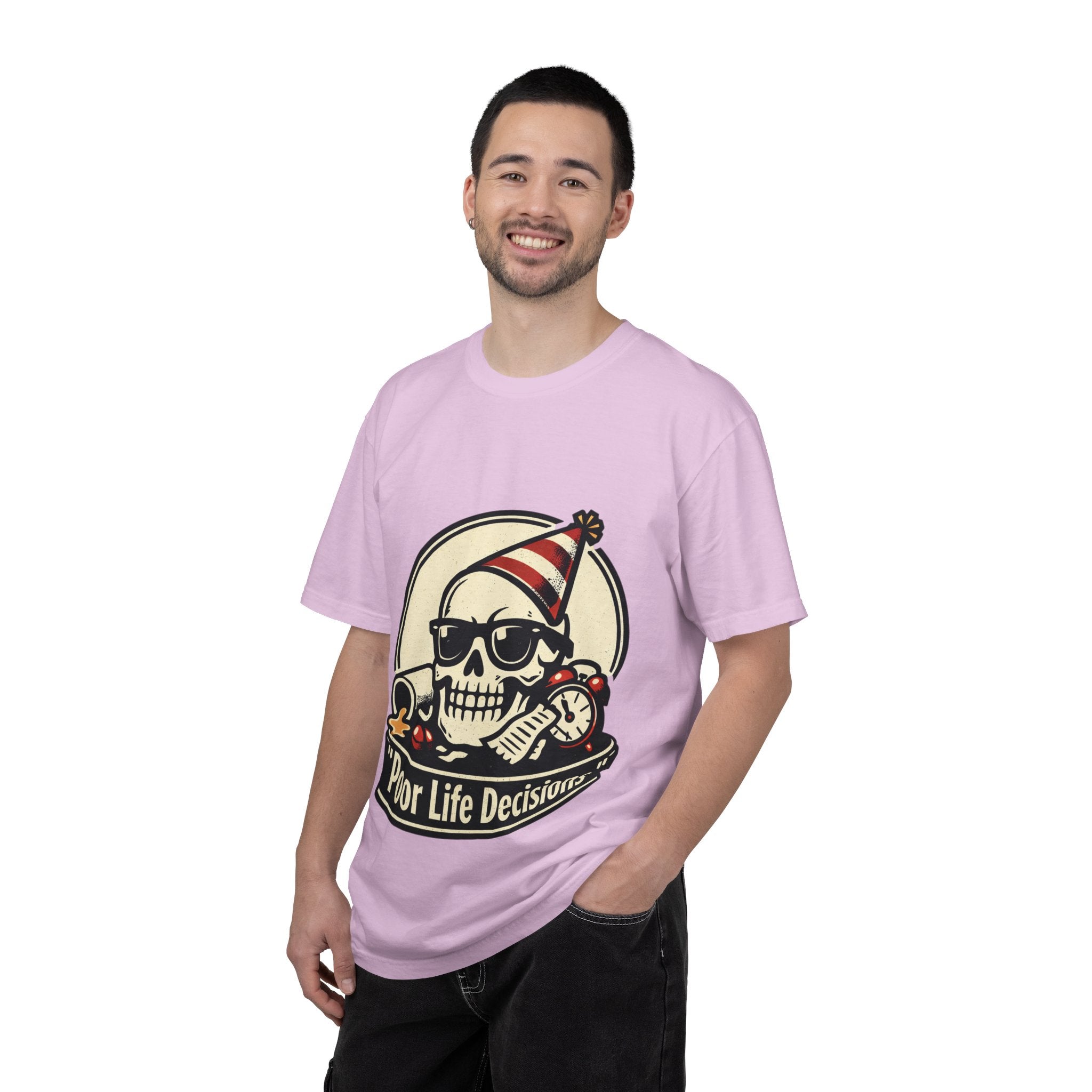 Poor Life Decisions Skull T-Shirt — Funny Party Skull Graphic Tee