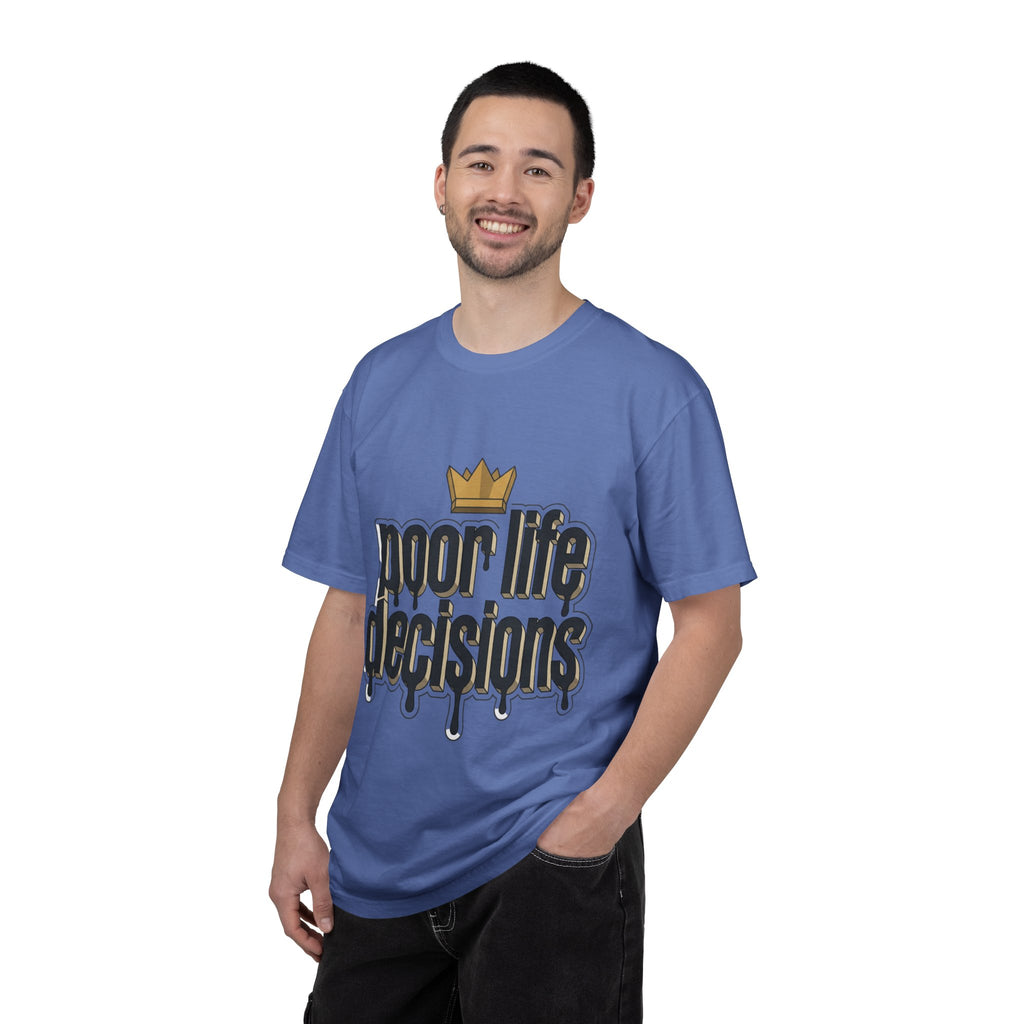 T-Shirt — "Poor Life Decisions" Crown Graphic Tee