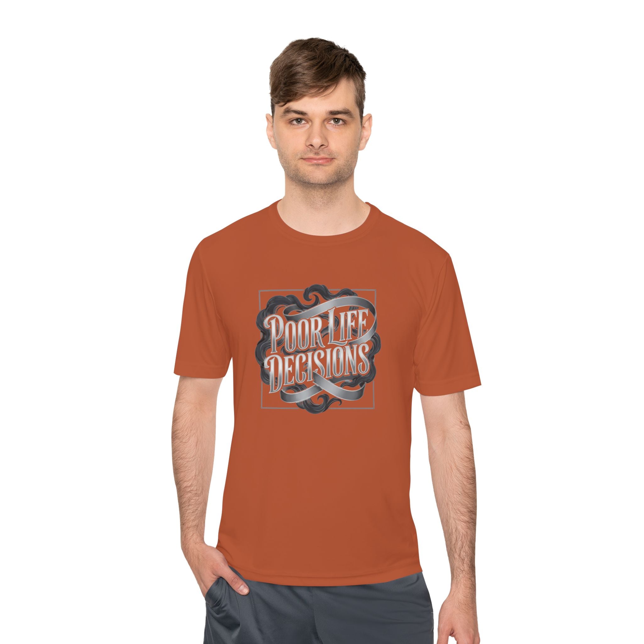 Pouring Decisions Graphic Tee — Retro Script Smoke Design